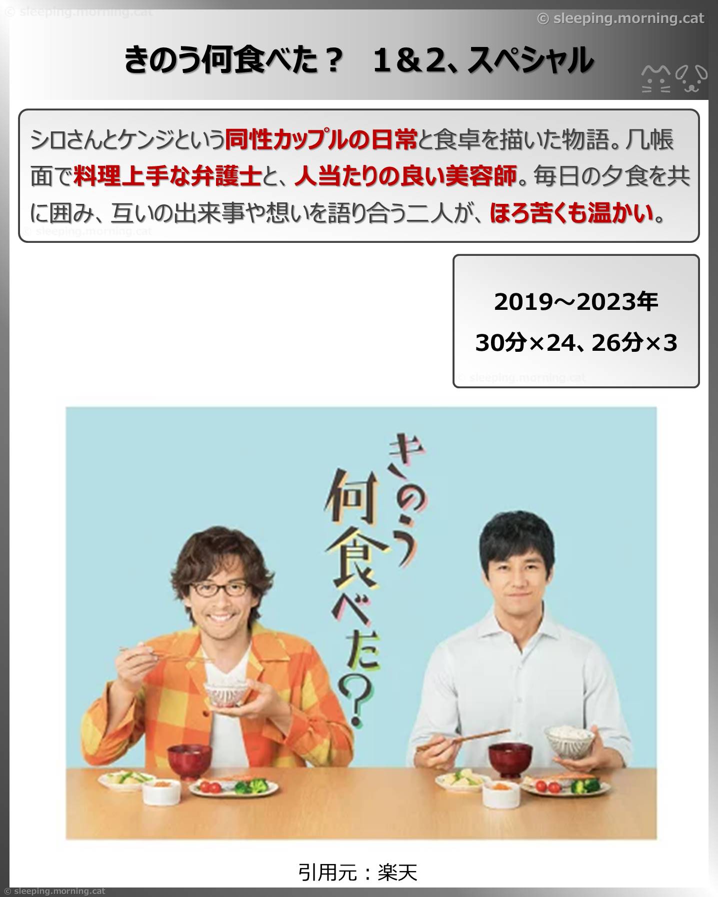 きのう何食べた? 1＆2、スペシャル