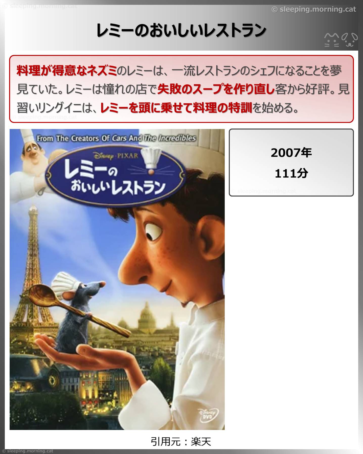 レミーのおいしいレストラン