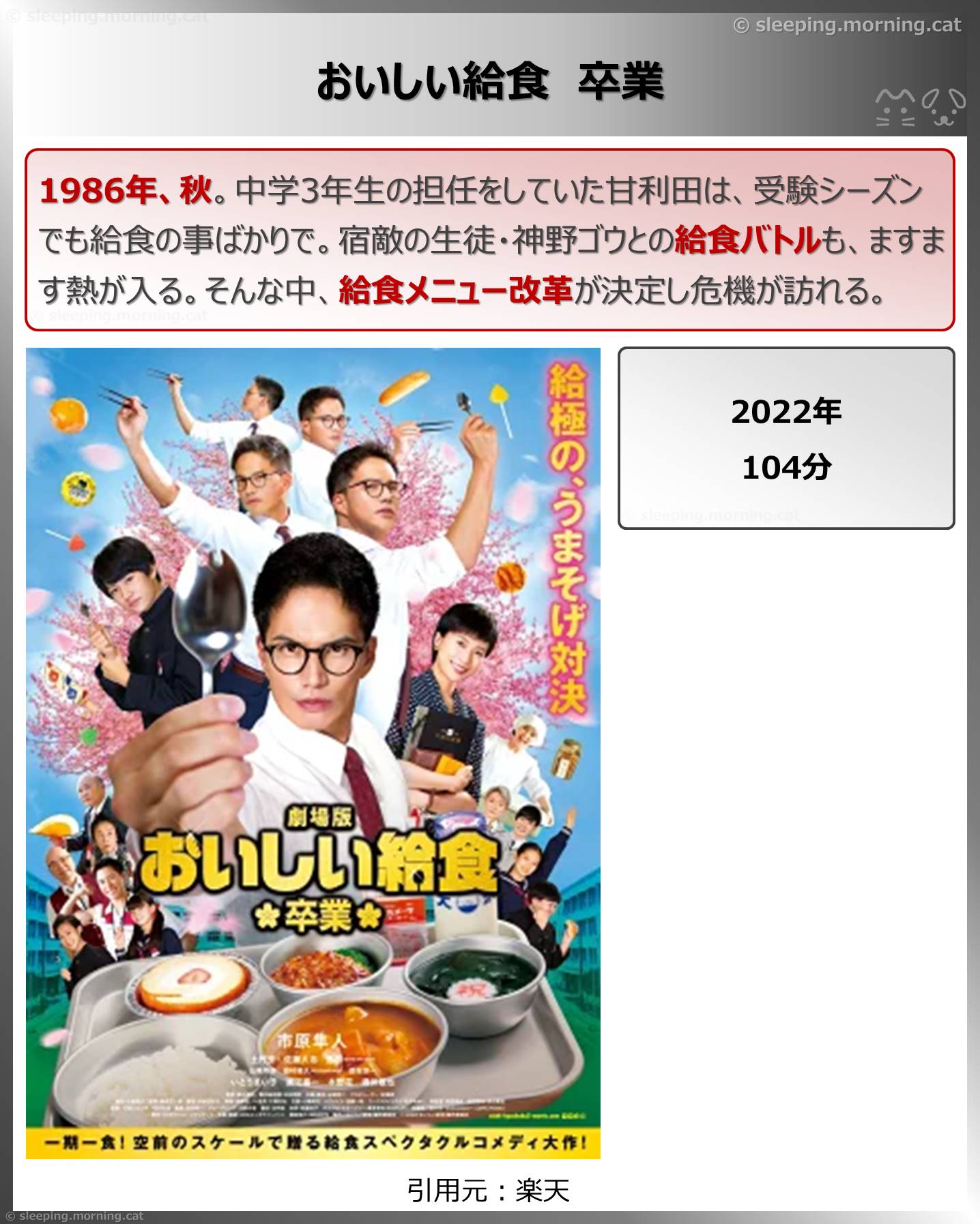 おいしい給食卒業