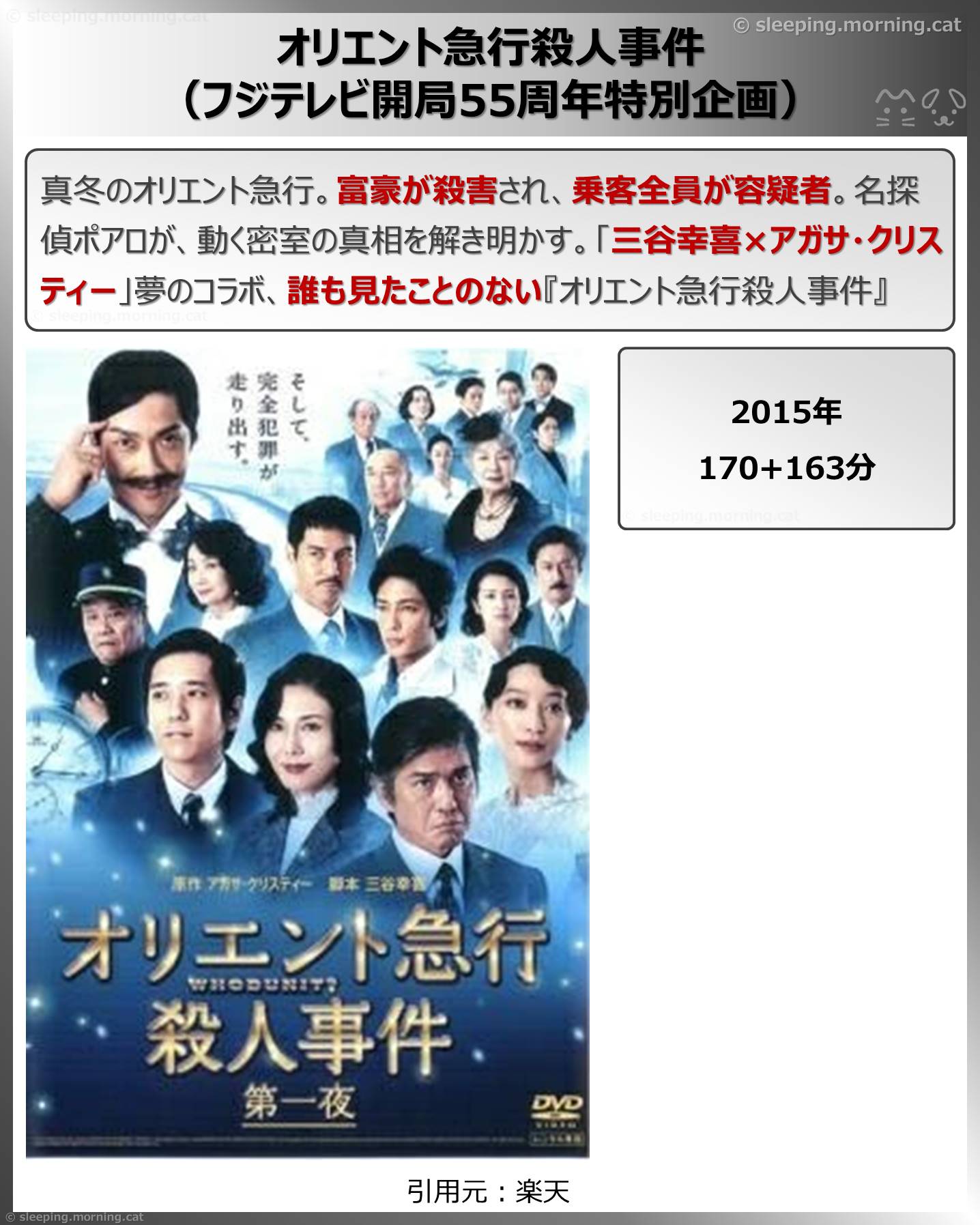 オリエント急行殺人事件（フジテレビ開局55周年特別企画）