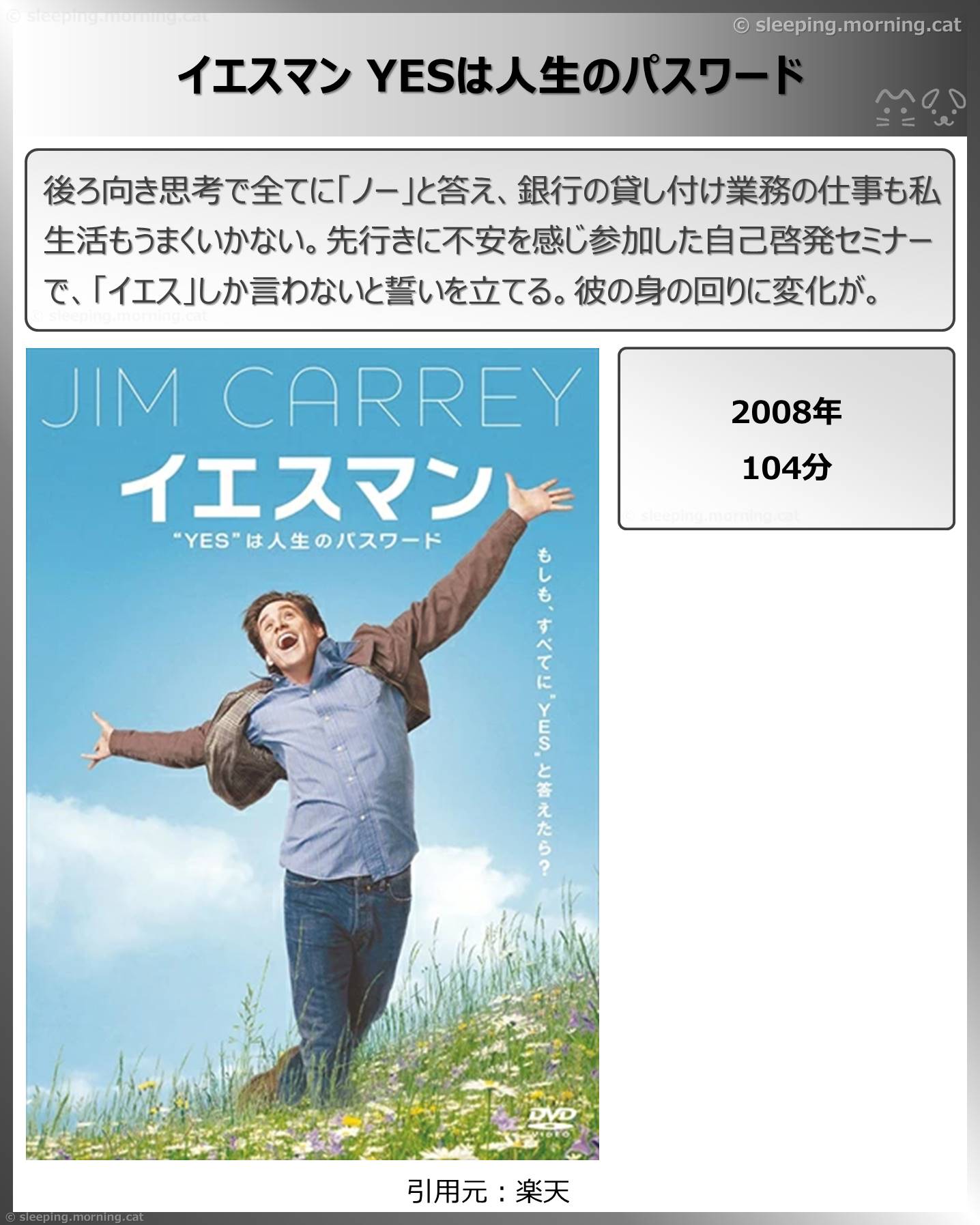 タイトル：イエスマンYESは人生のパスワード