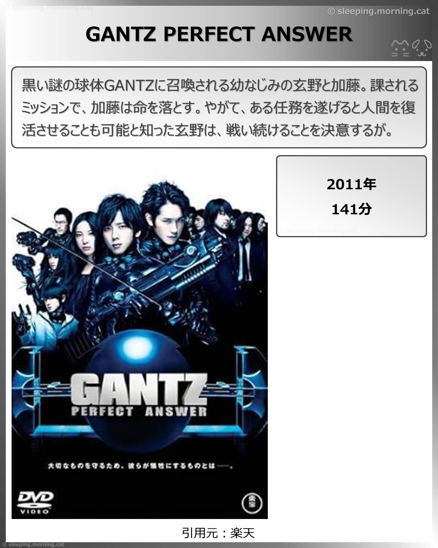 タイトル：GANTZ PERFECT ANSWER