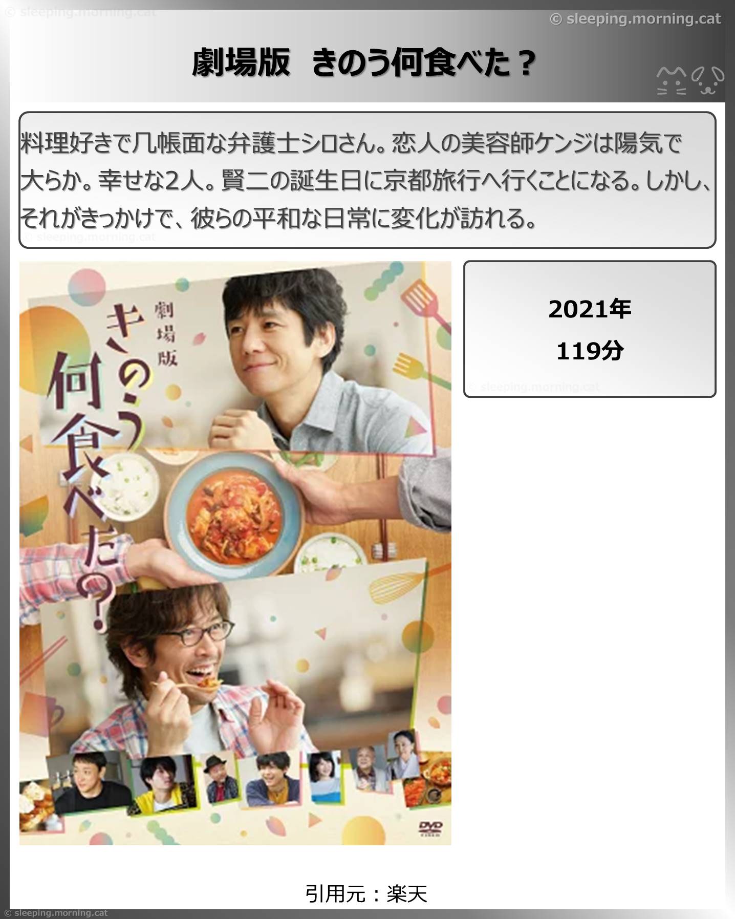 タイトル：劇場版きのう何食べた?