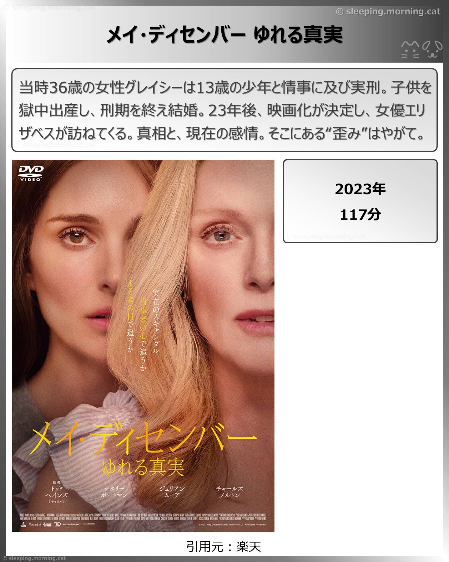 タイトル：メイ・ディセンバー　ゆれる真実