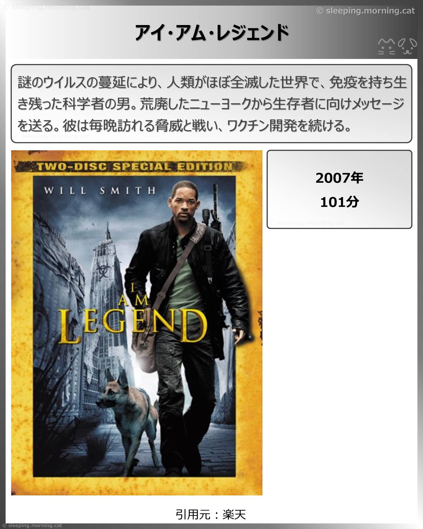 タイトル：アイ・アム・レジェンド