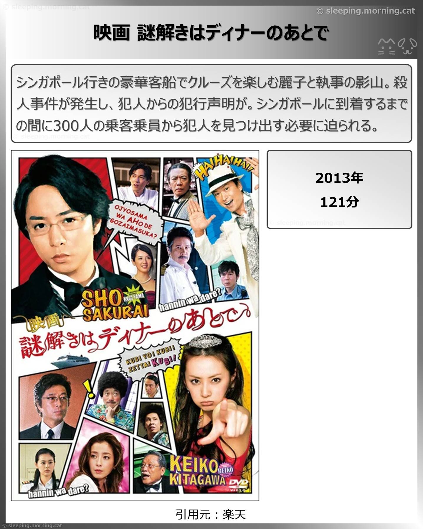 タイトル：映画　謎解きはディナーのあとで