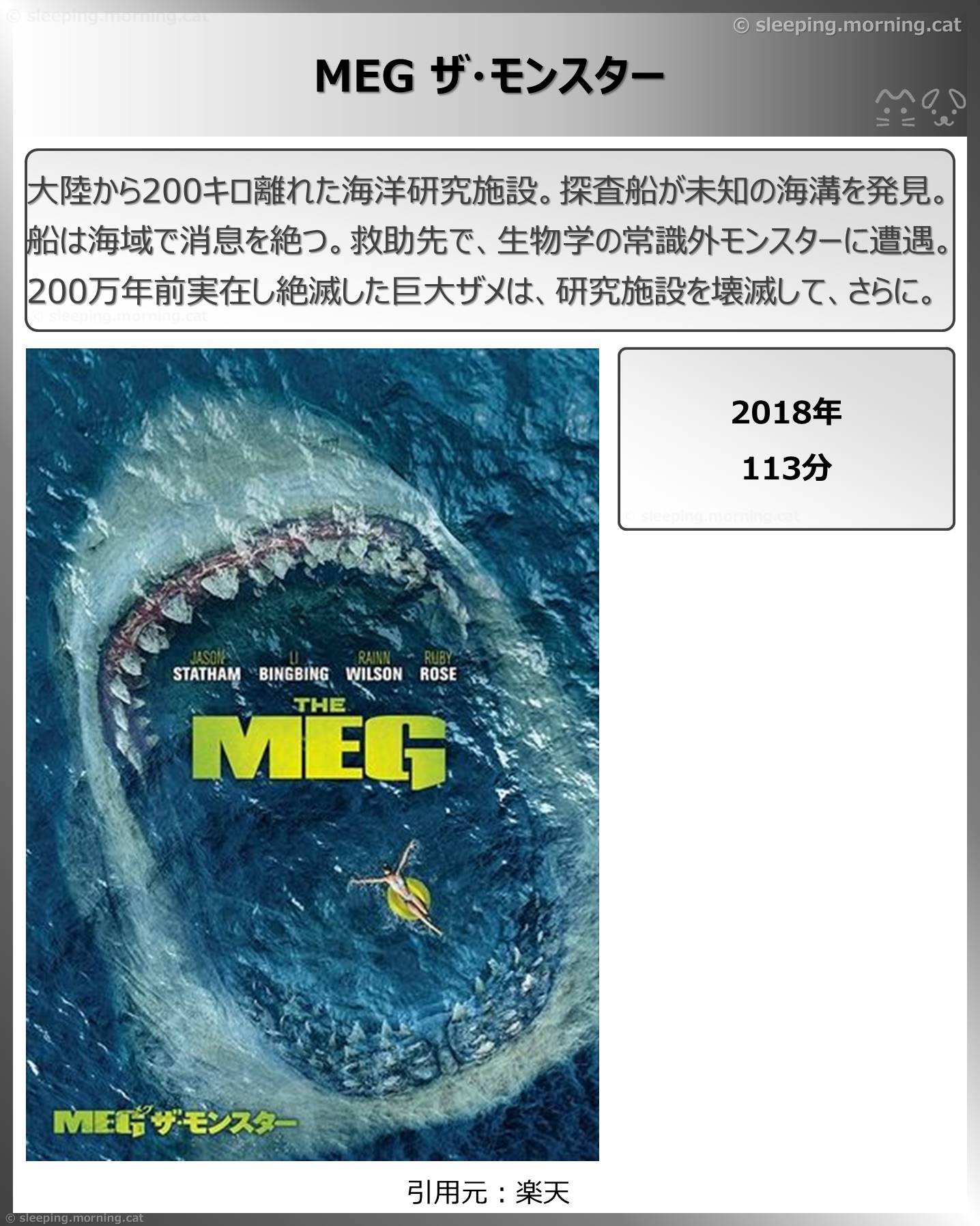 タイトル：MEG　ザ・モンスター