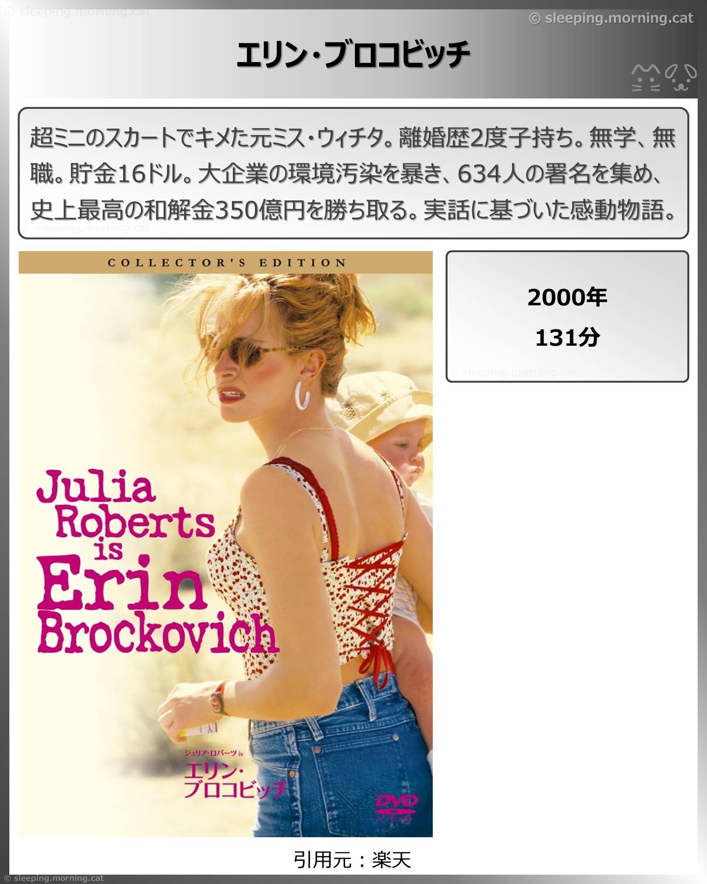 タイトル：エリン・ブロコビッチ