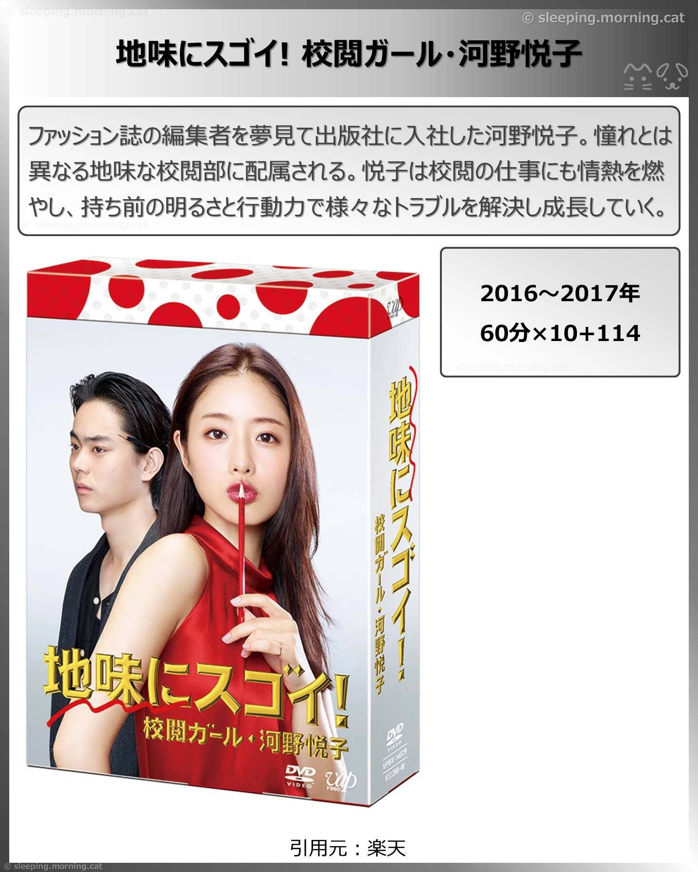 タイトル：地味にスゴイ! 校閲ガール・河野悦子