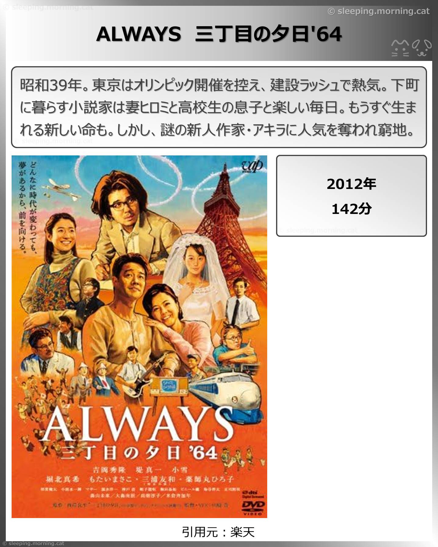 タイトル：ALWAYS 三丁目の夕日'64