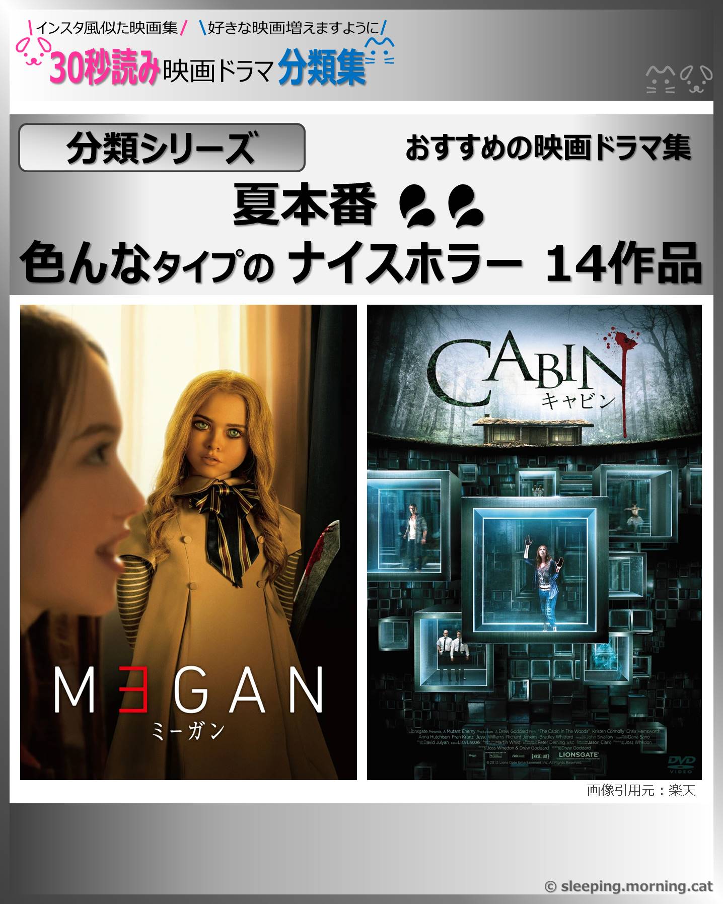 タイトル：夏本番色んなタイプのナイスホラー　14作品：映画ドラマの紹介、似た映画ドラマおすすめ教えて
