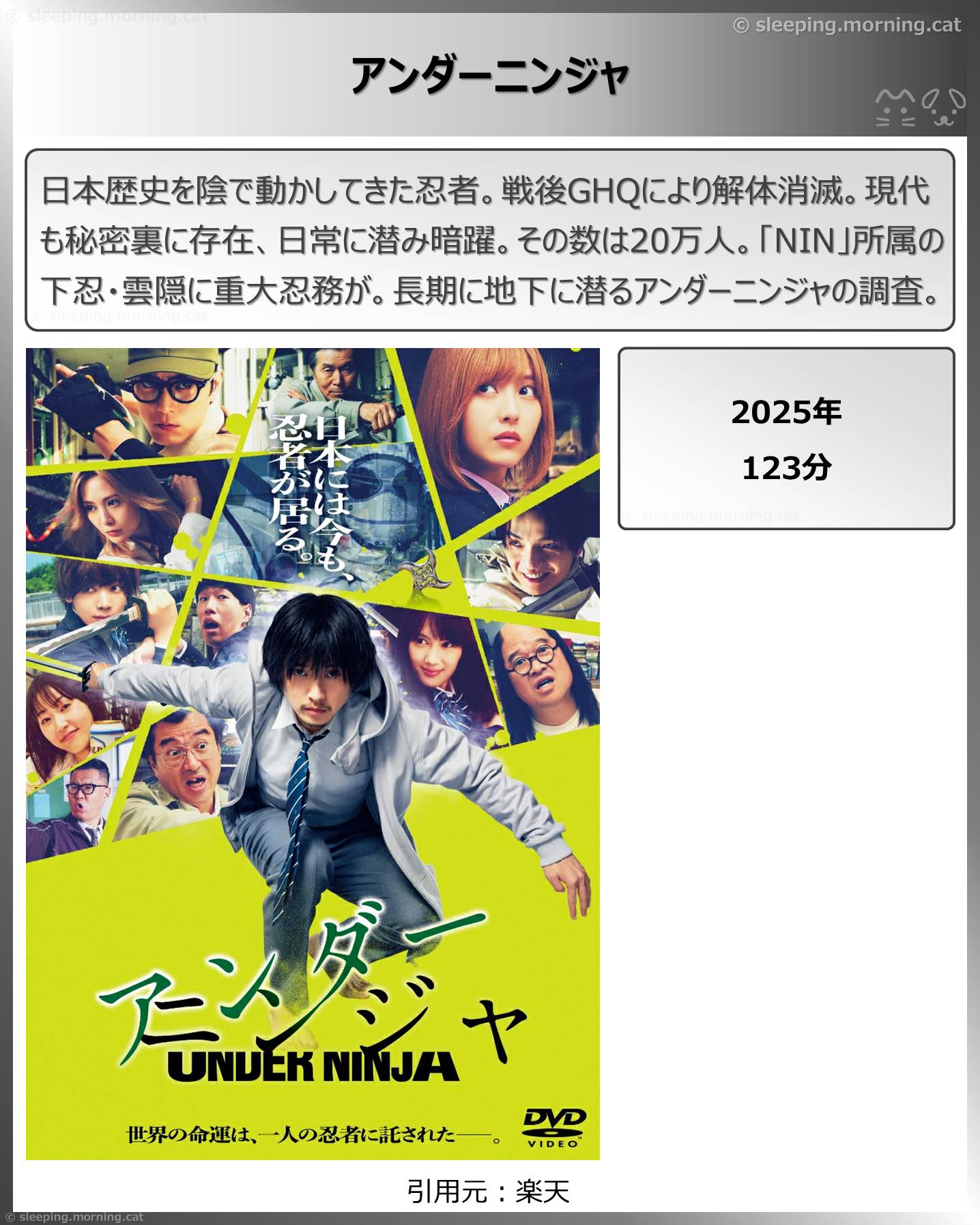 タイトル：アンダーニンジャ