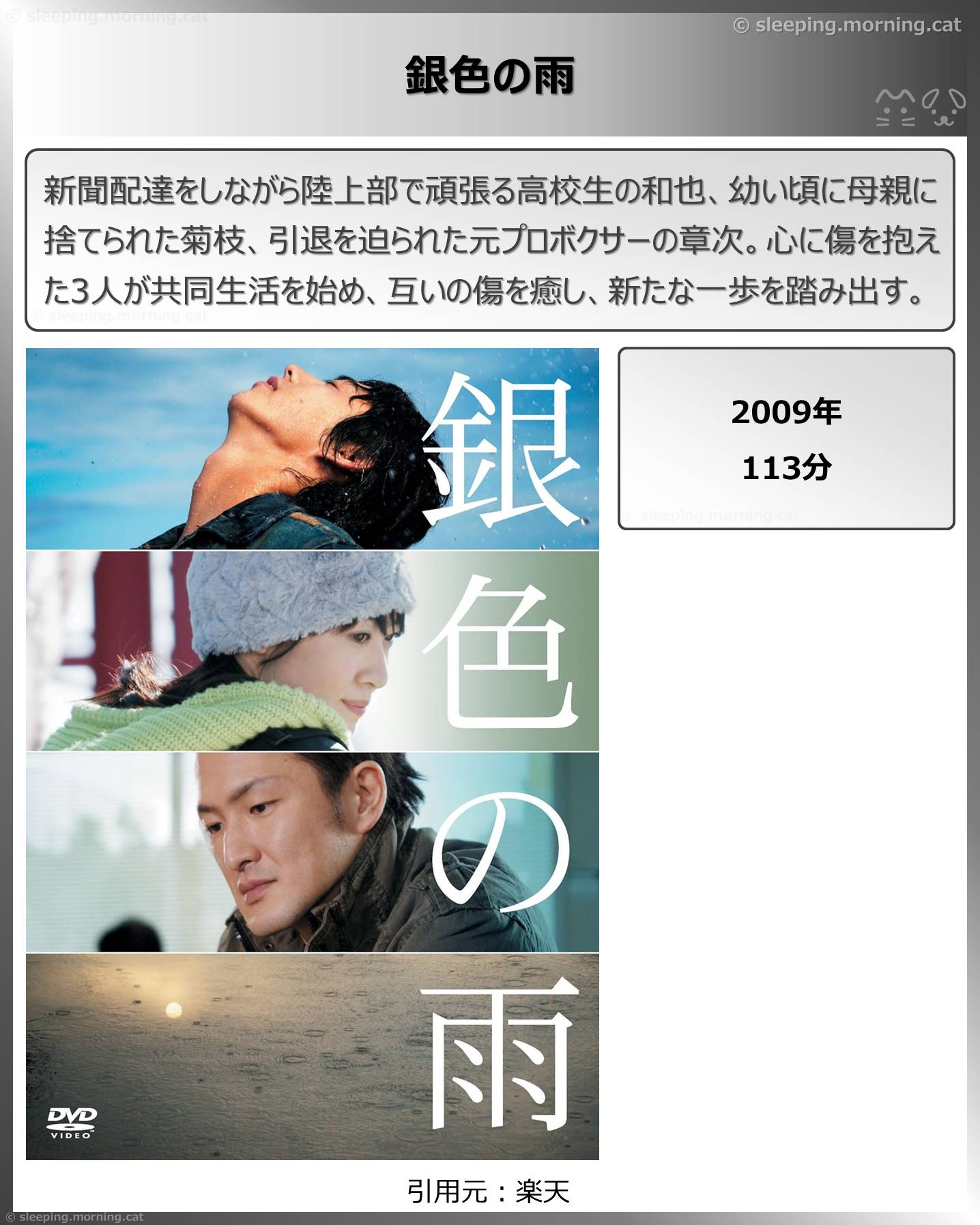 タイトル：銀色の雨
