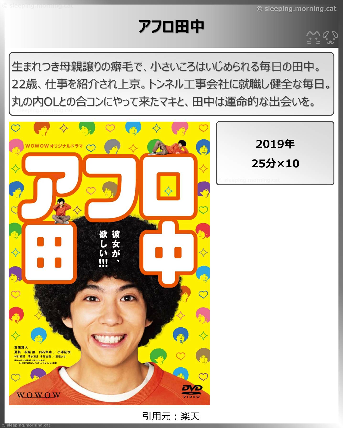 タイトル：アフロ田中
