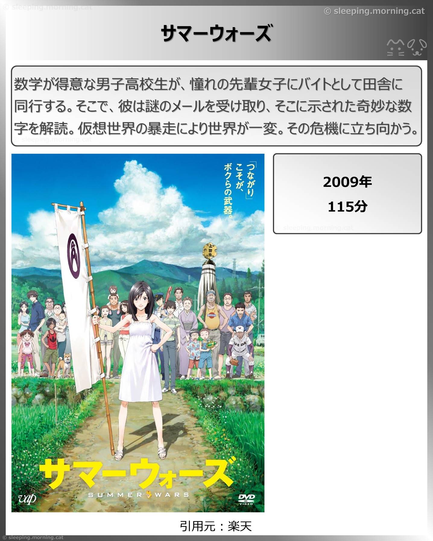 タイトル：サマーウォーズ
