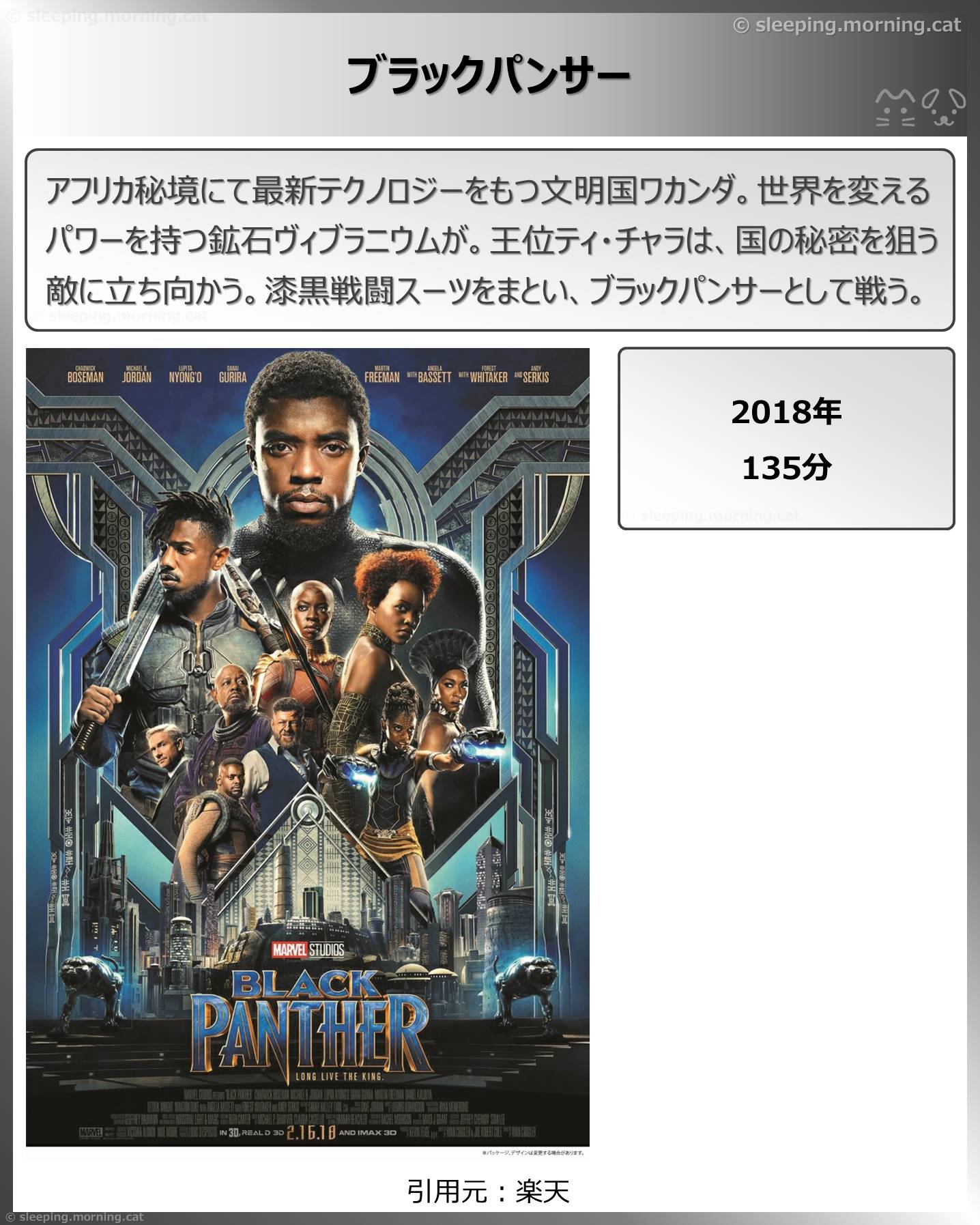タイトル：ブラックパンサー