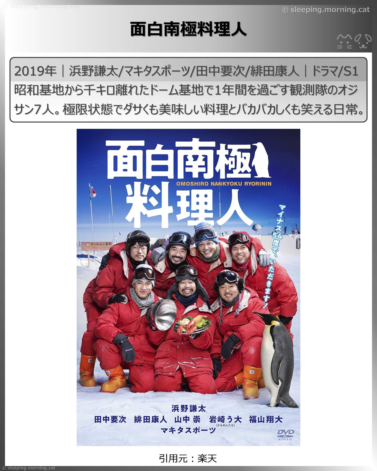 飯テロ映画：面白南極料理人