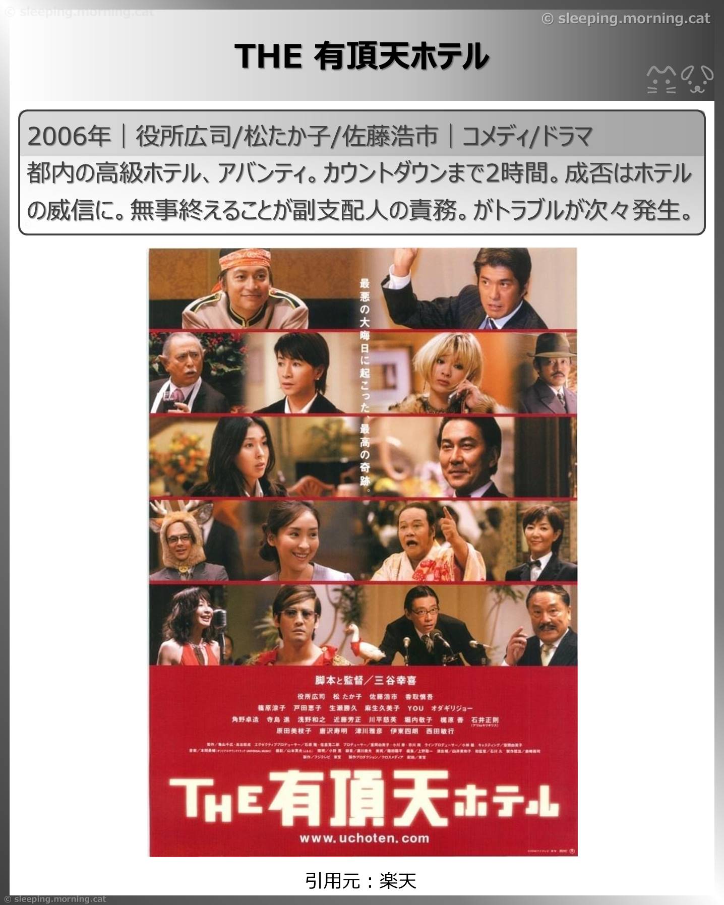 三谷幸喜：THE 有頂天ホテル