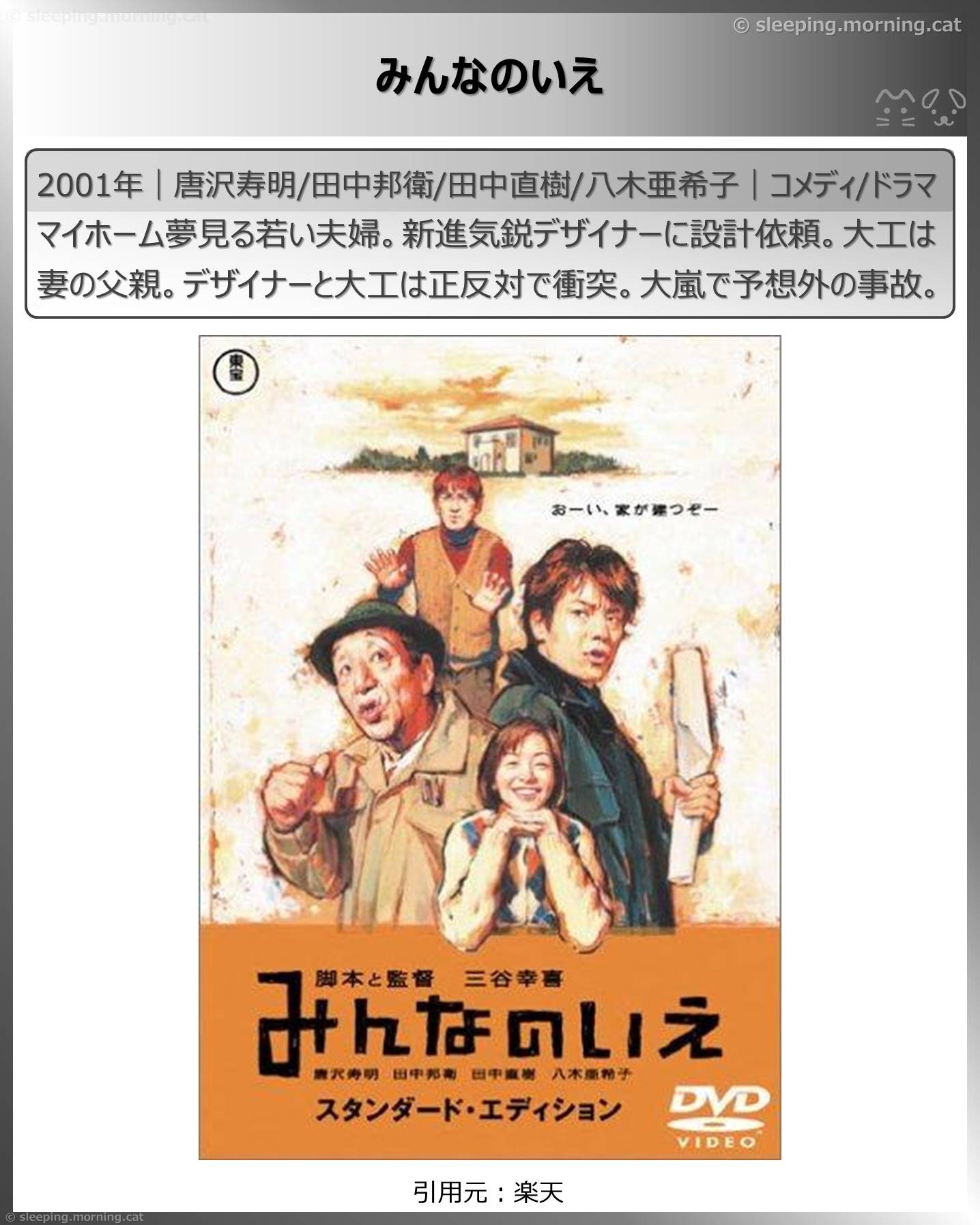 三谷幸喜：みんなのいえ