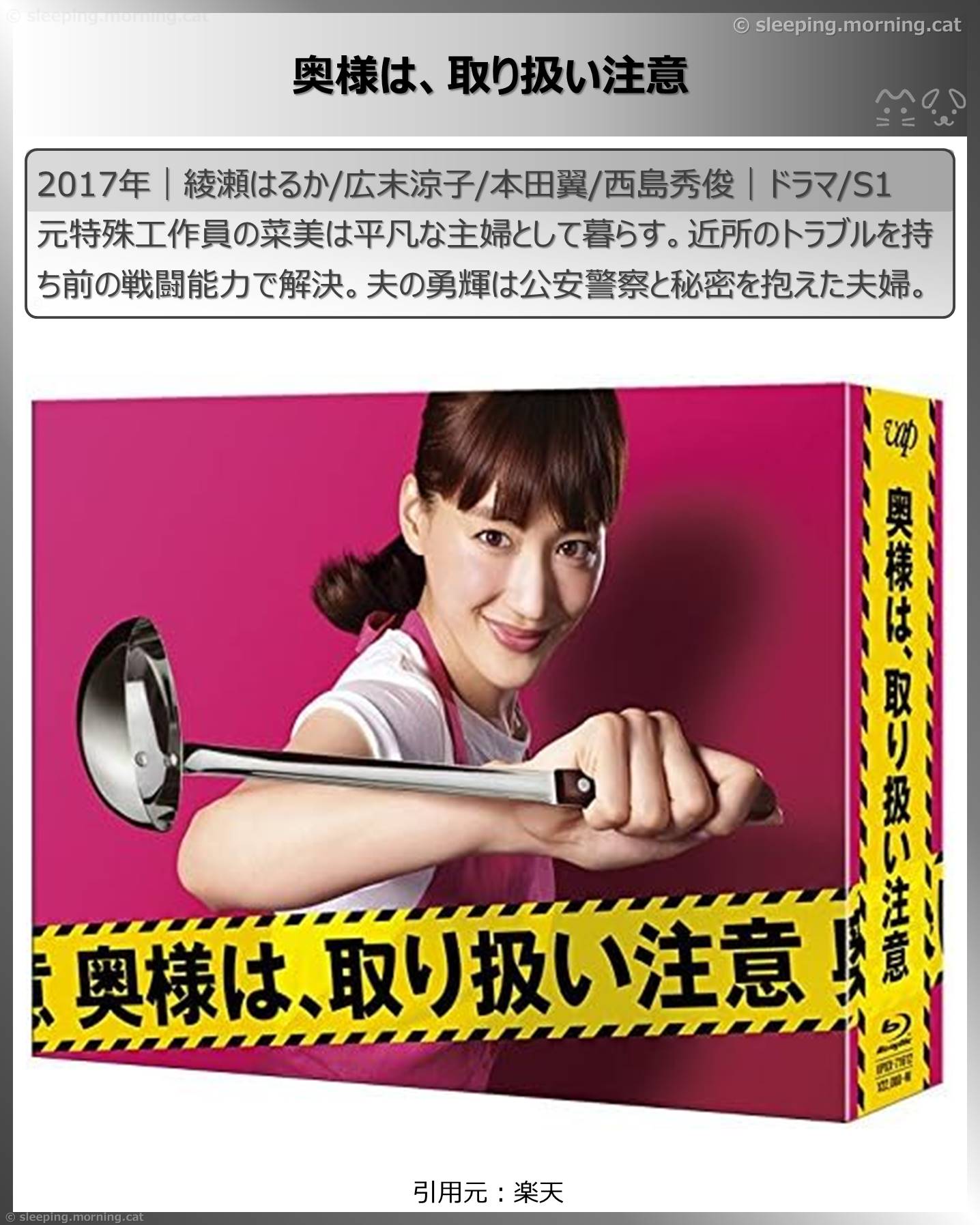 綾瀬はるか：奥様は、取り扱い注意