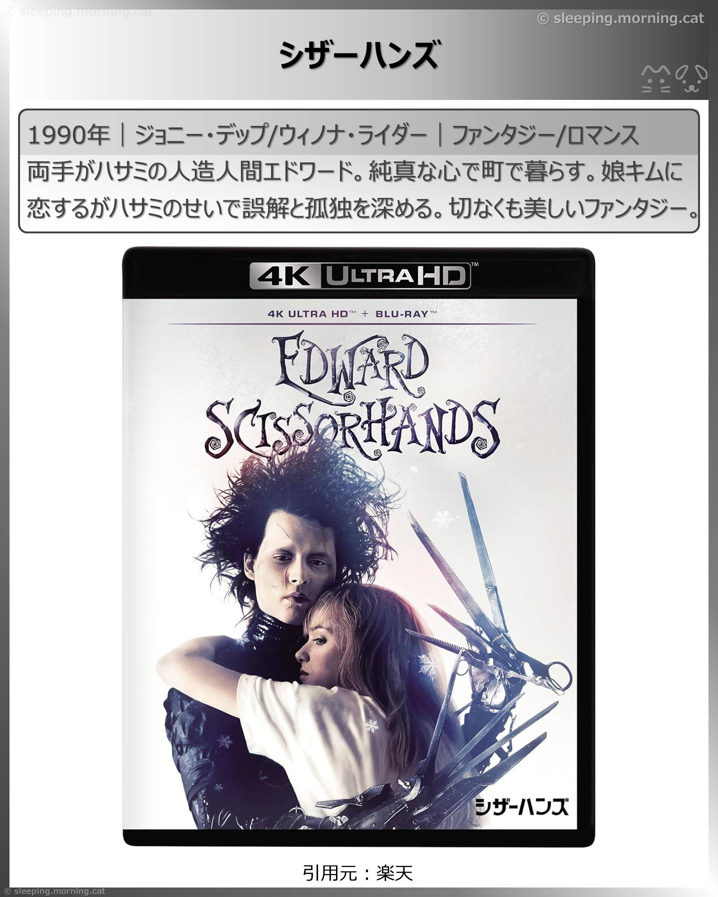 ジョニー・デップ：シザーハンズ