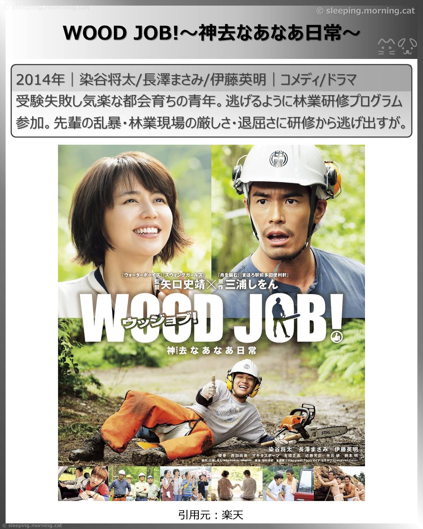 長澤まさみ：WOOD JOB!～神去なあなあ日常～