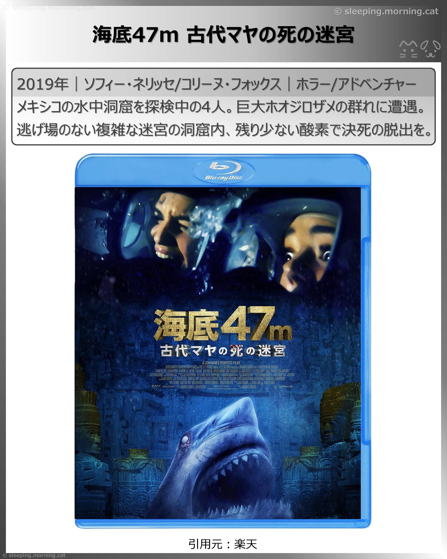 サメ映画：海底47m 古代マヤの死の迷宮