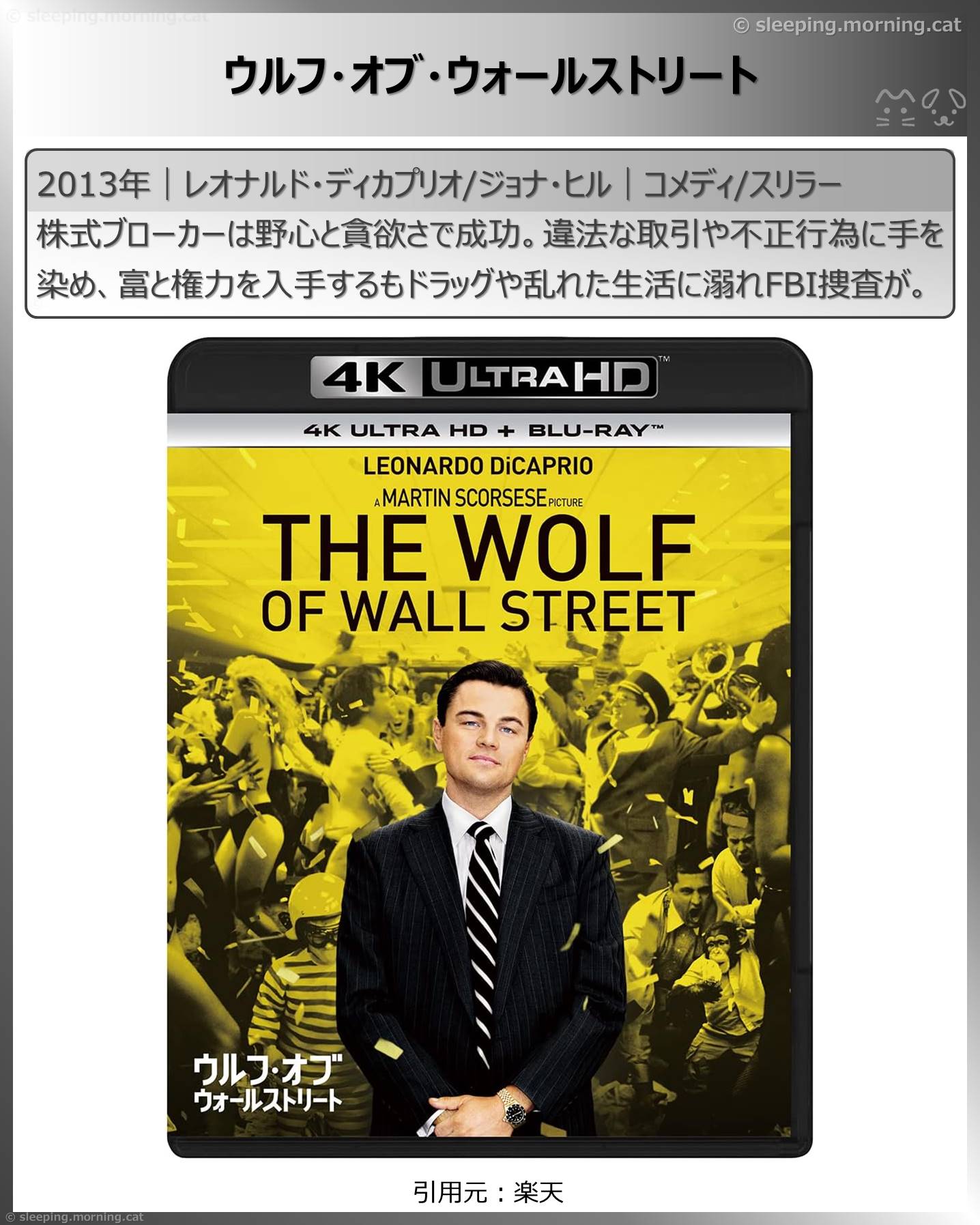 レオナルド・ディカプリオ：ウルフ・オブ・ウォールストリート