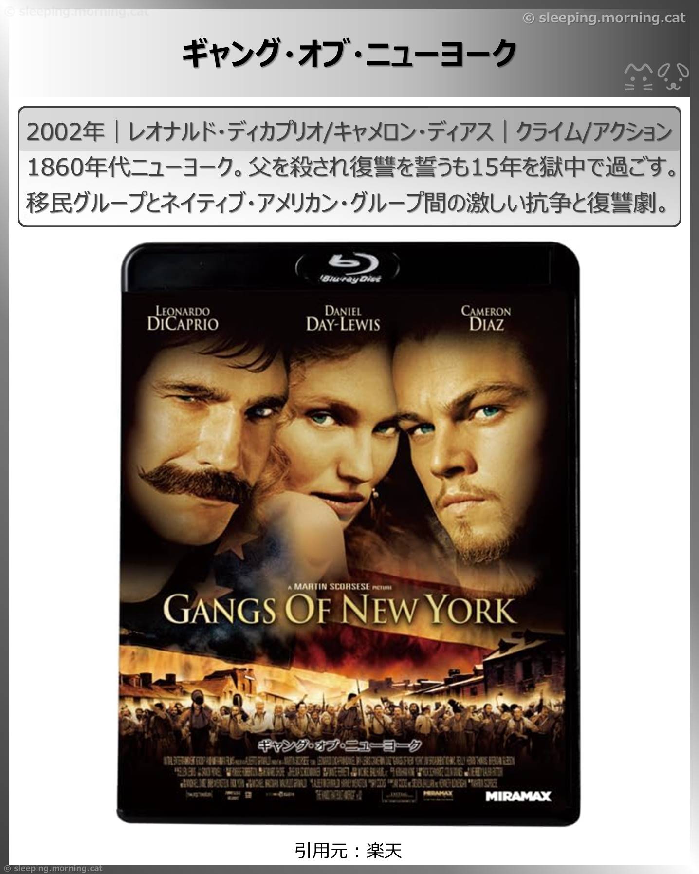 レオナルド・ディカプリオ：ギャング・オブ・ニューヨーク