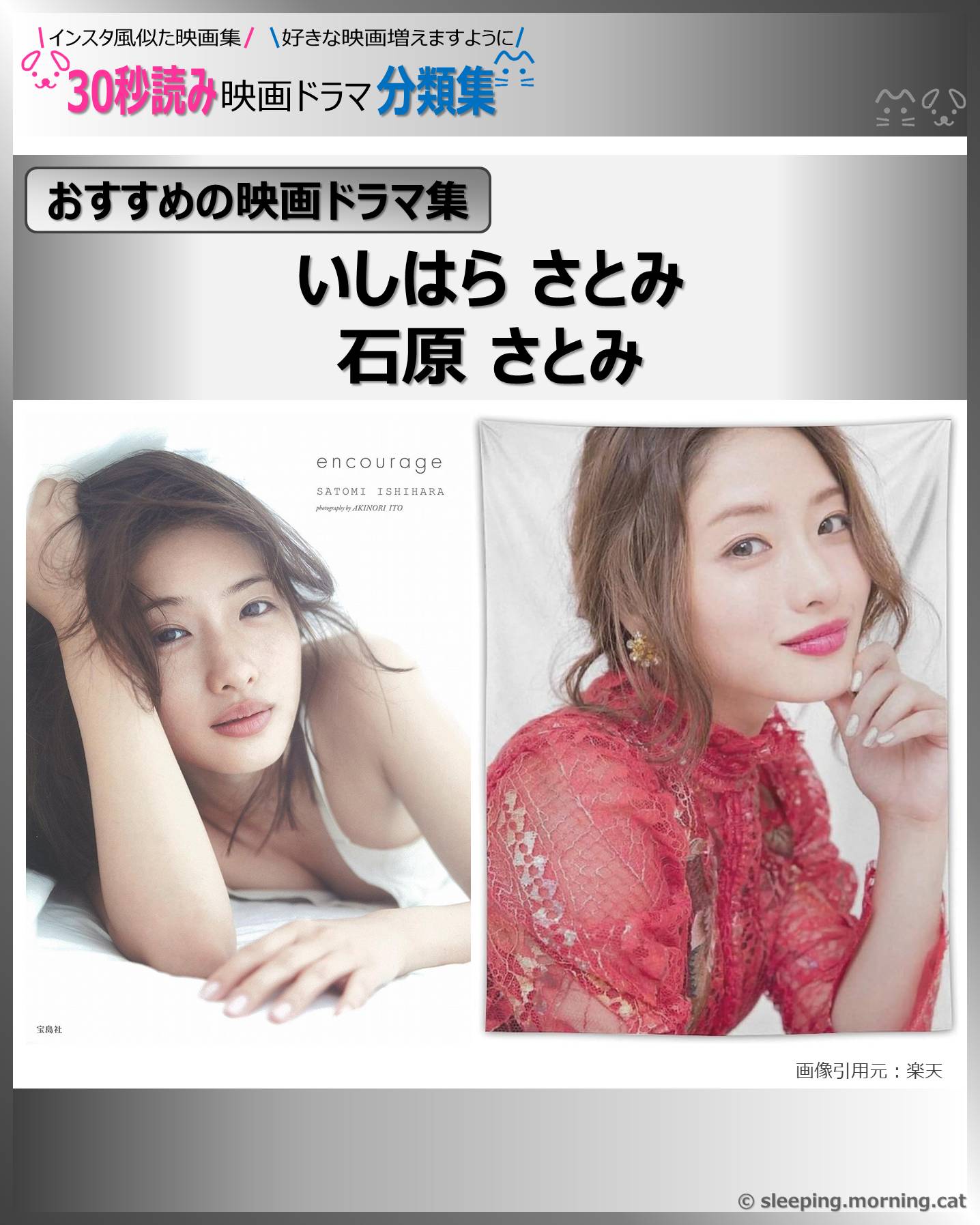 表紙：石原さとみ