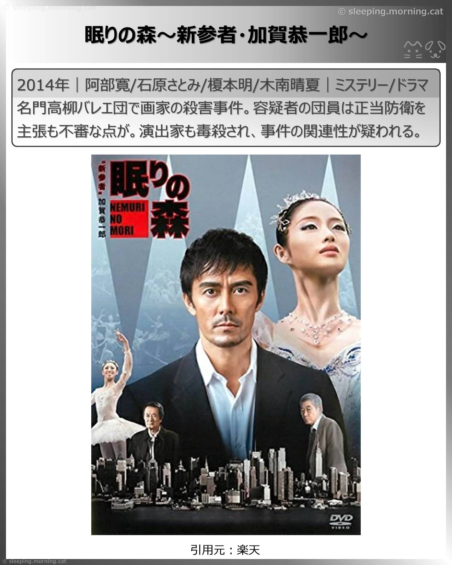 石原さとみ：眠りの森～新参者・加賀恭一郎～