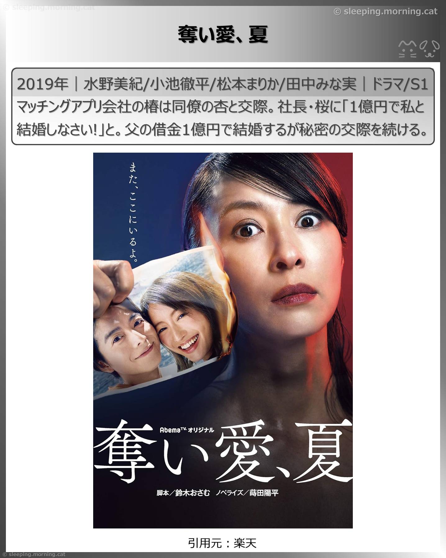 松本まりか：奪い愛、夏