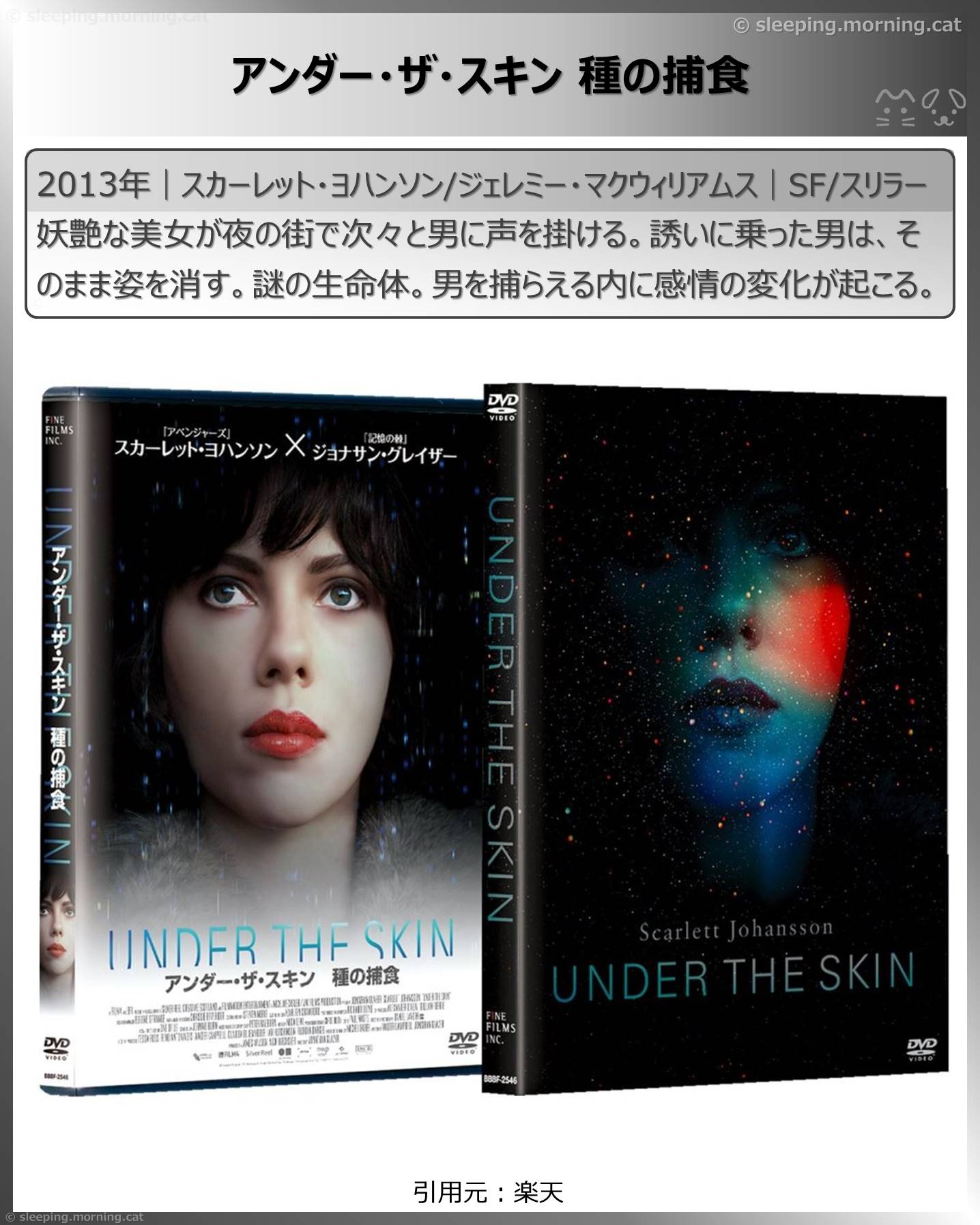 タイトル：アンダー・ザ・スキン種の捕食