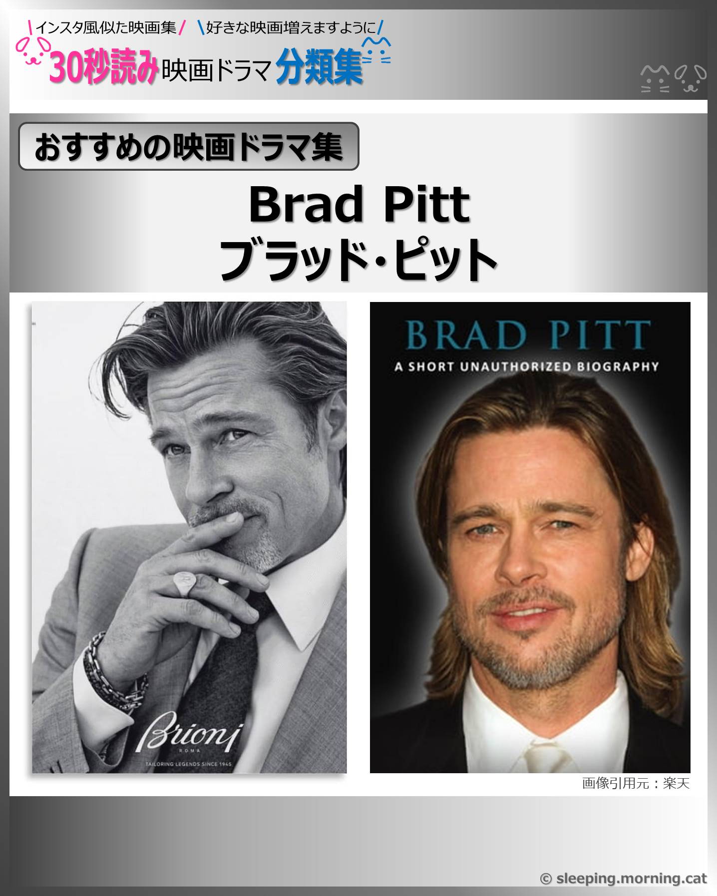 表紙：ブラッド・ピット