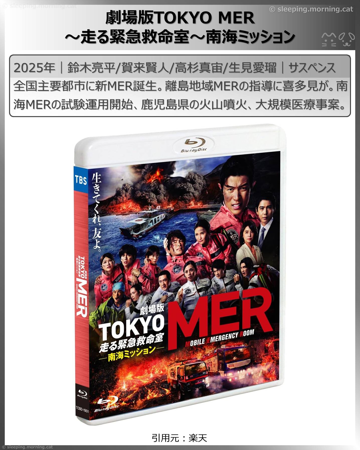 賀来賢人：劇場版 TOKYO MER～走る緊急救命室～南海ミッション