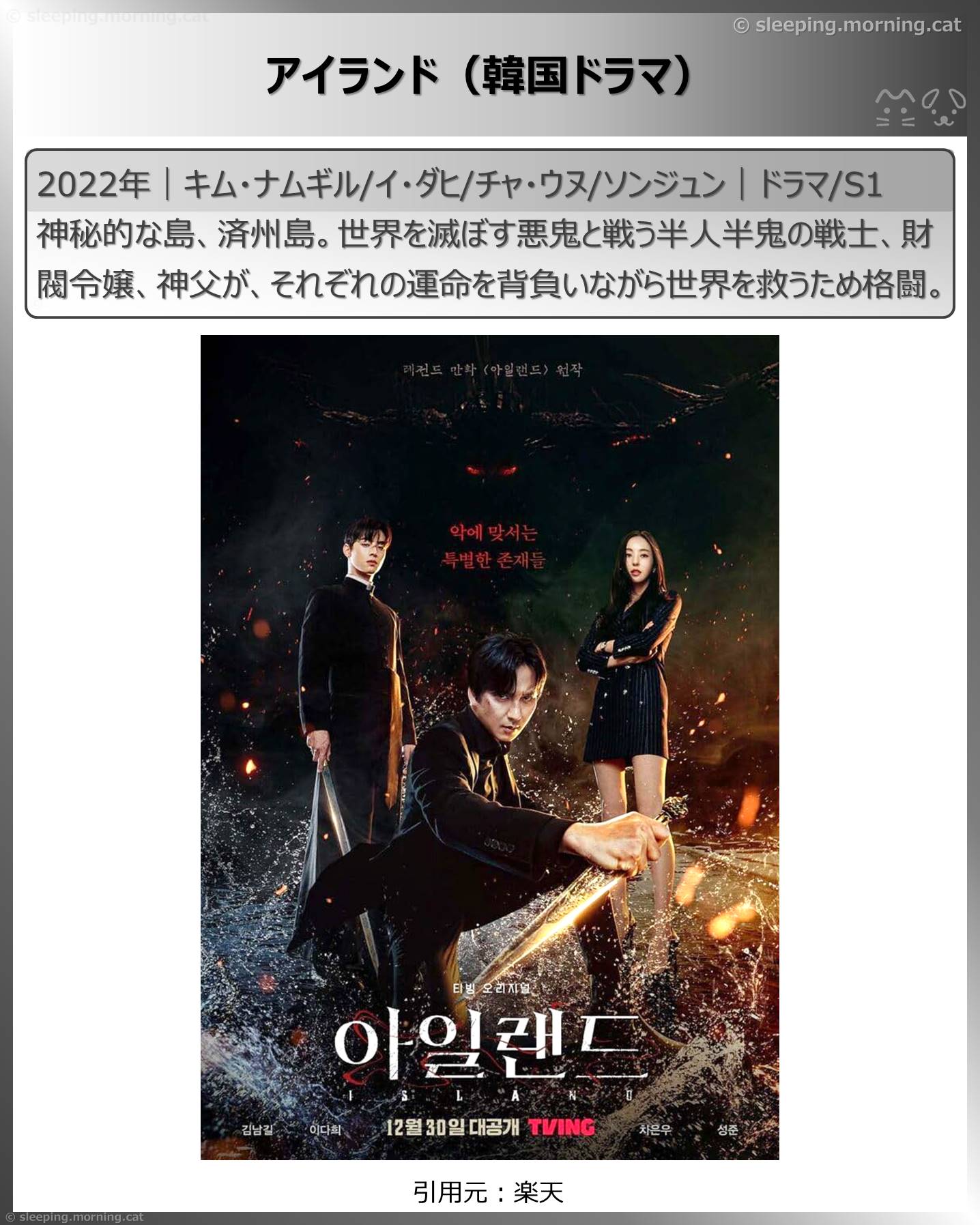 観て良かった海外ドラマ・韓国ドラマ：アイランド（韓国ドラマ）