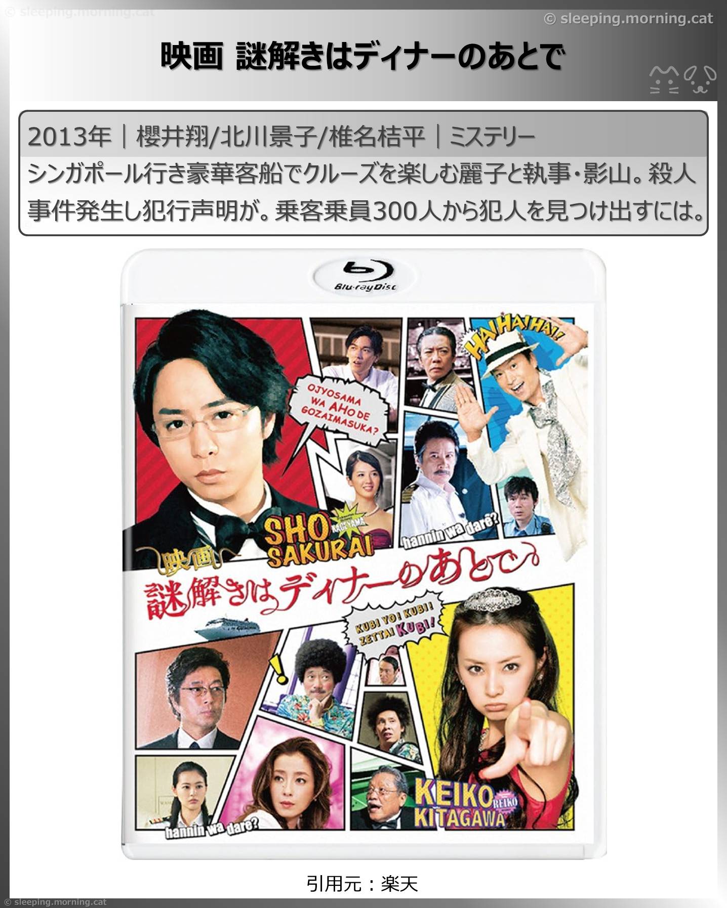 船の映画：映画 謎解きはディナーのあとで