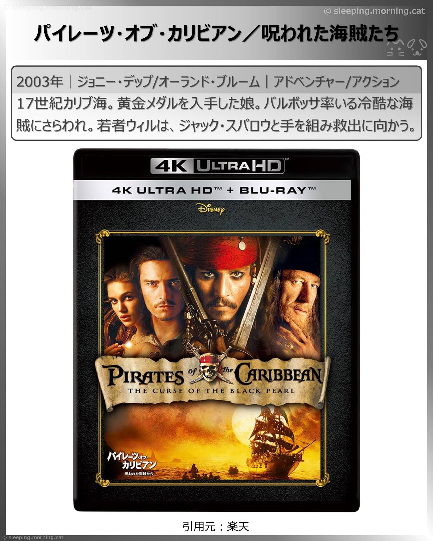 パイレーツ・オブ・カリビアン見る順番：パイレーツ・オブ・カリビアン／呪われた海賊たち