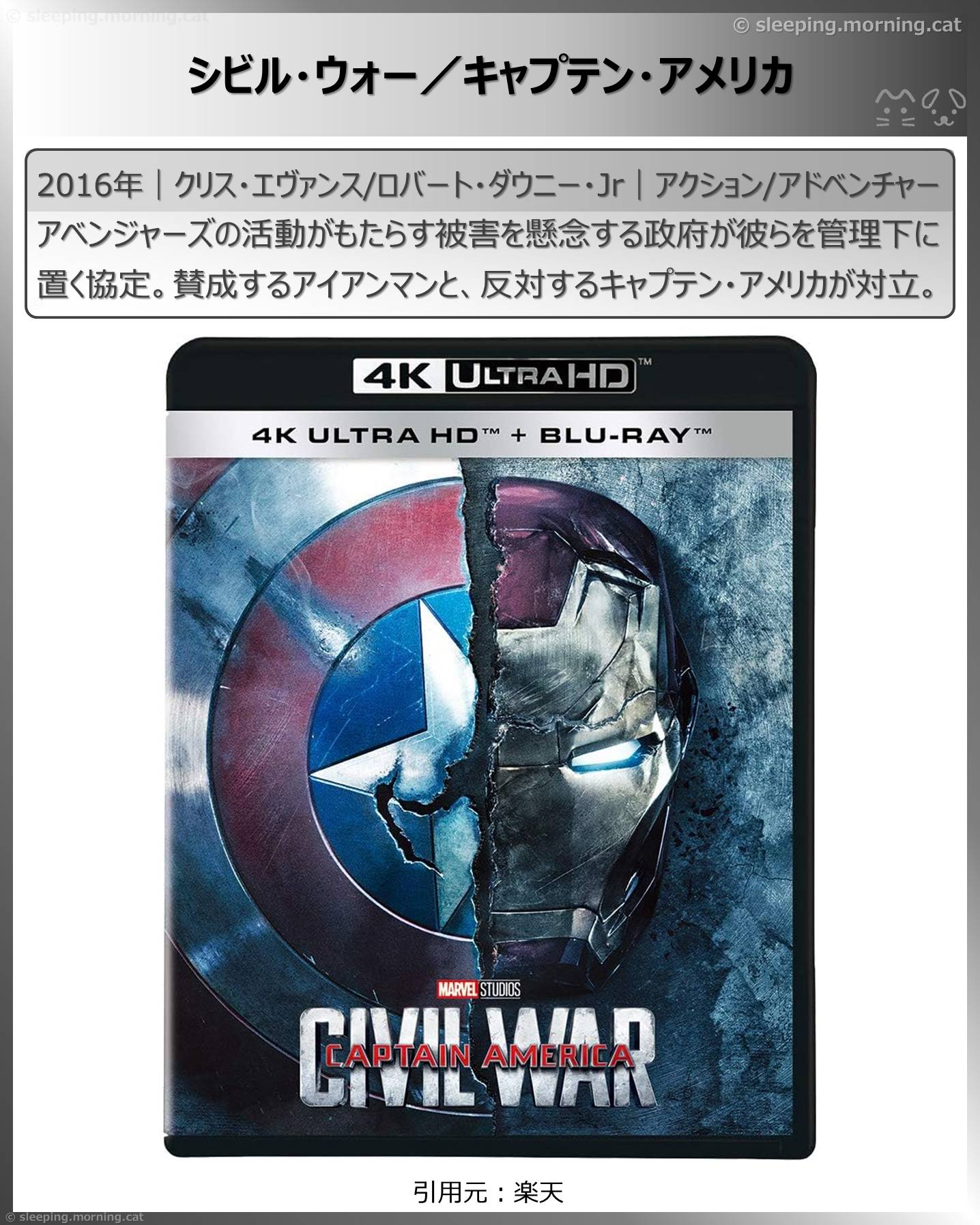 ロバート・ダウニー・ジュニア：シビル・ウォー／キャプテン・アメリカ