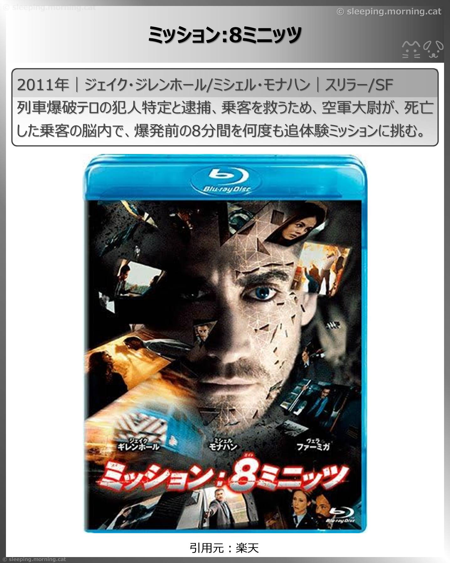 列車映画・電車映画いろいろ：ミッション：8ミニッツ