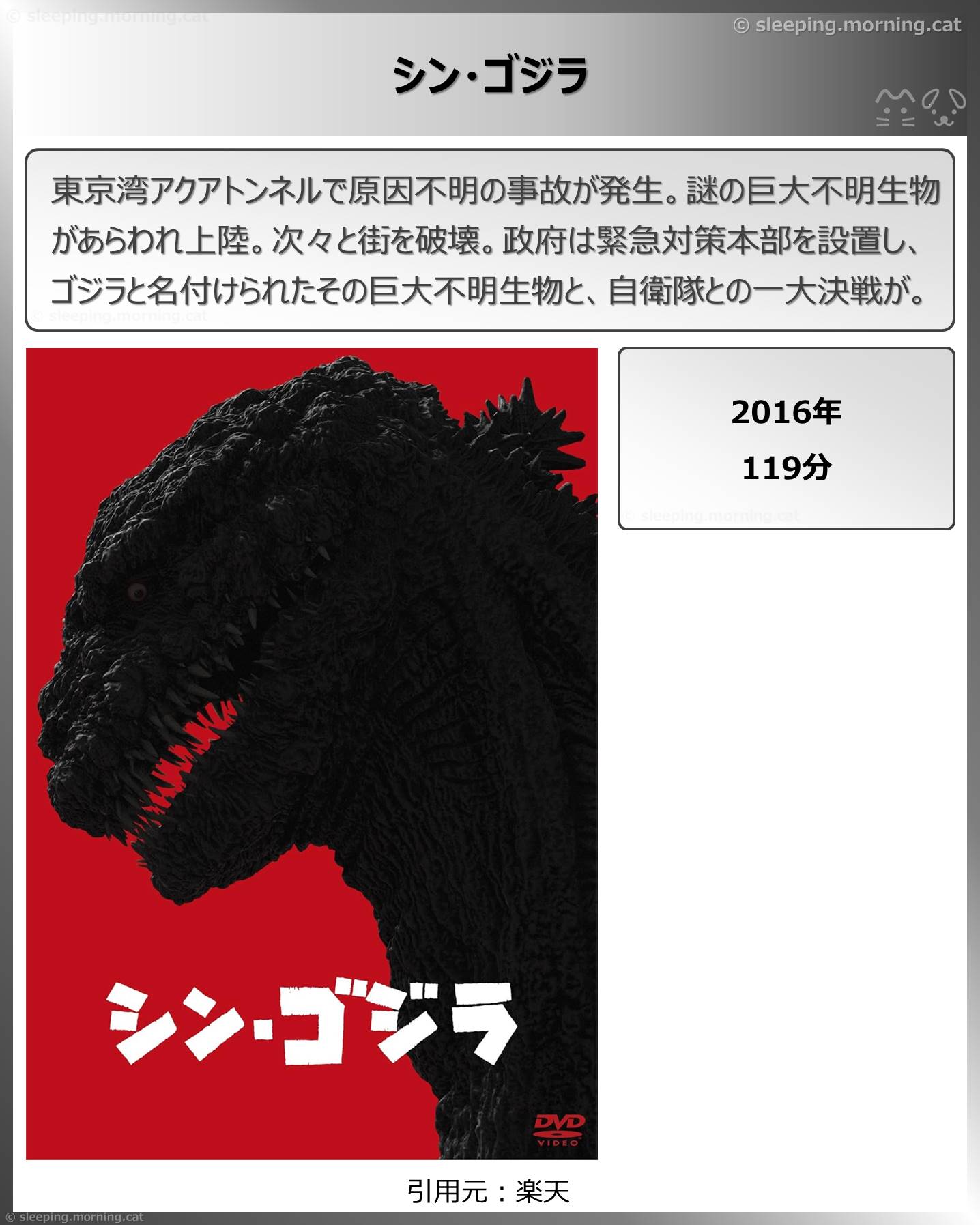 タイトル：シン・ゴジラ