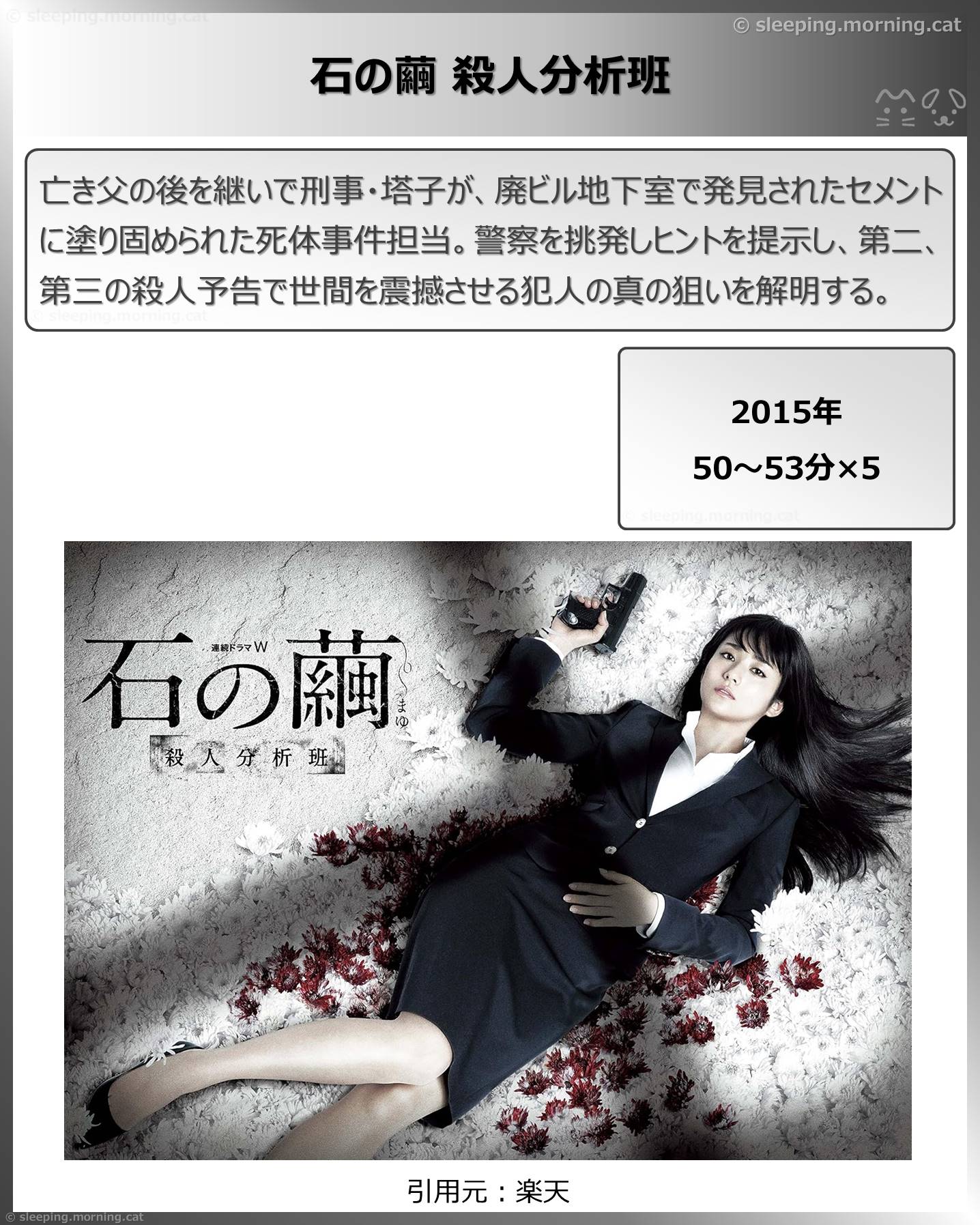 タイトル：石の繭殺人分析班