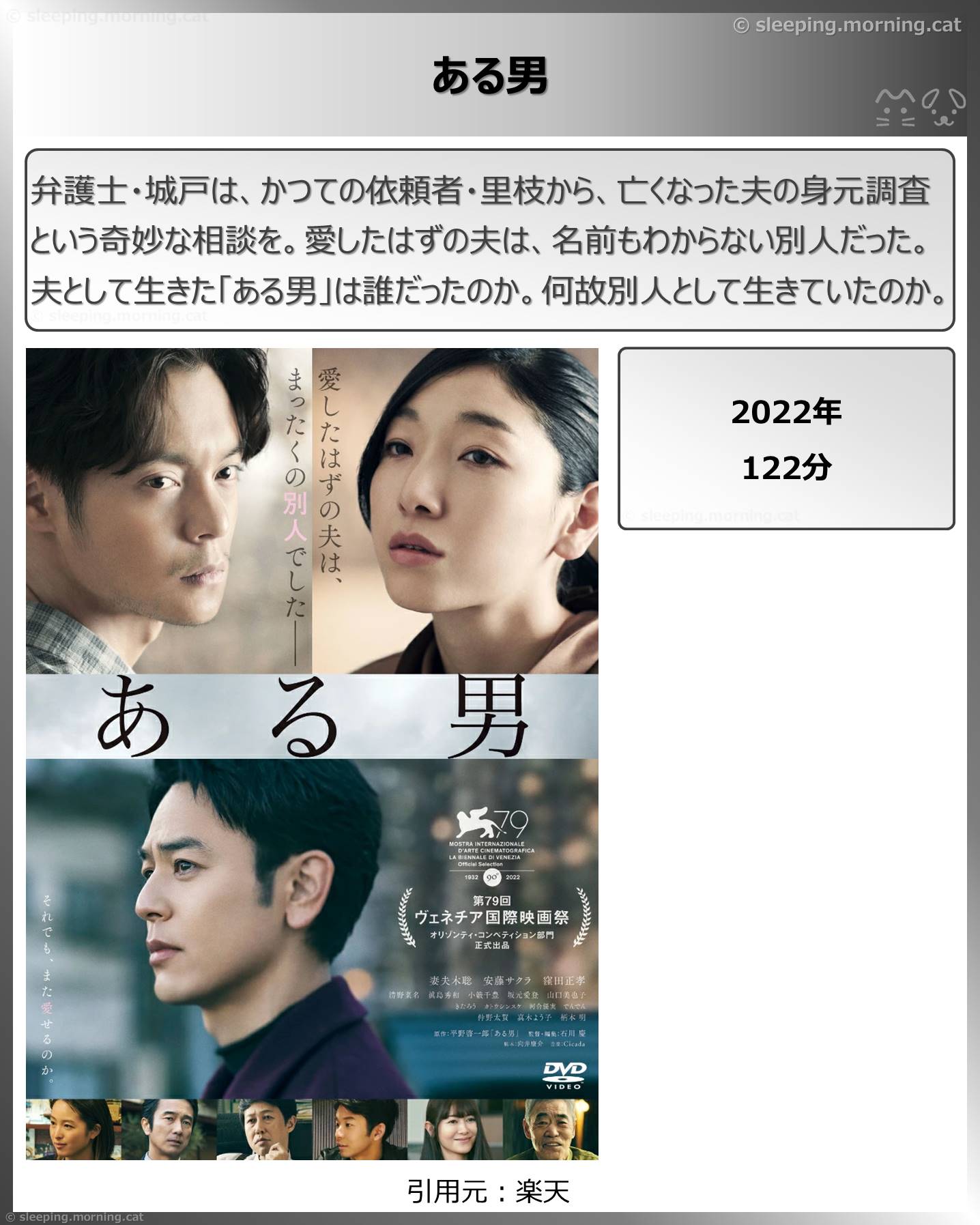 タイトル：ある男
