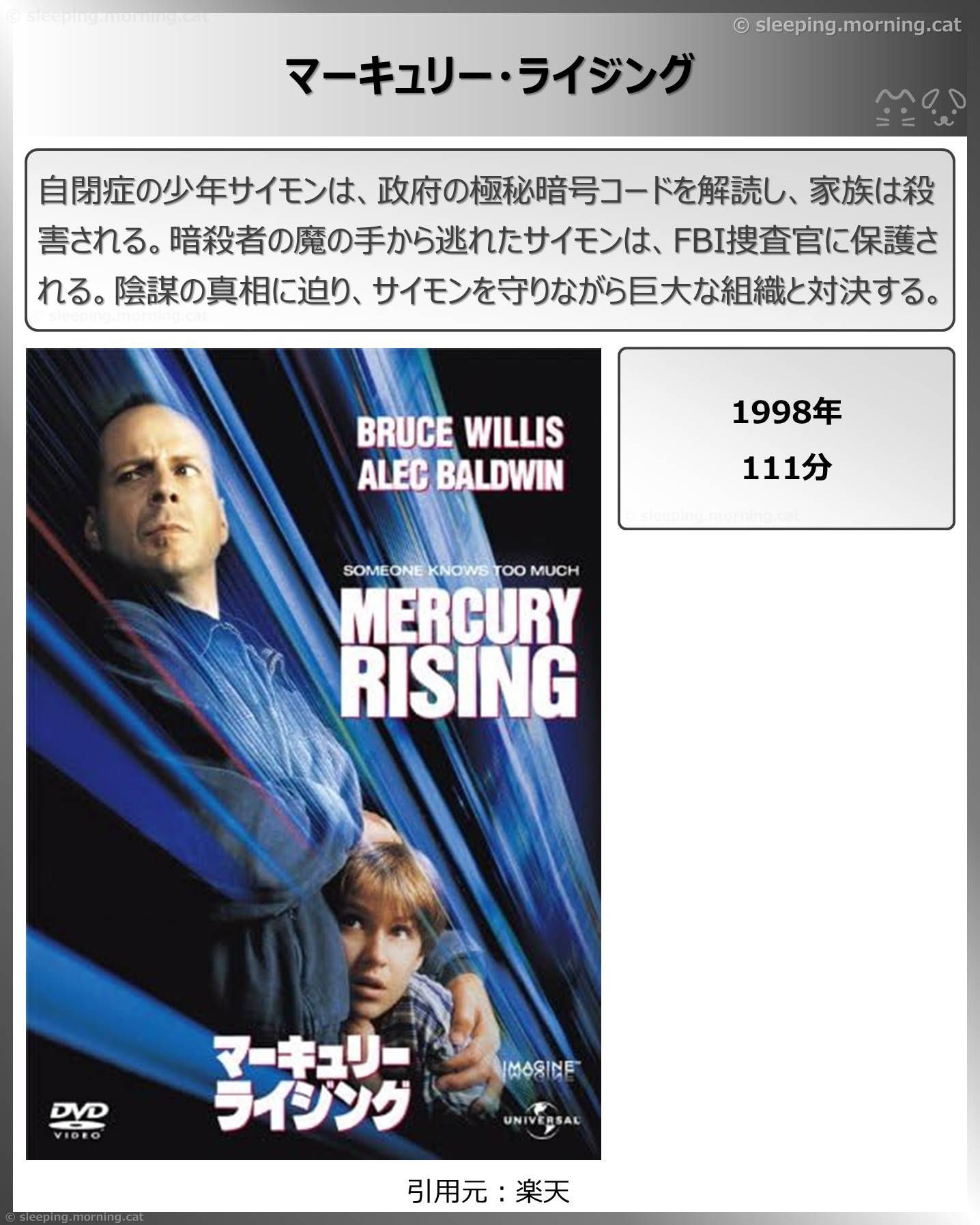 タイトル：マーキュリー・ライジング