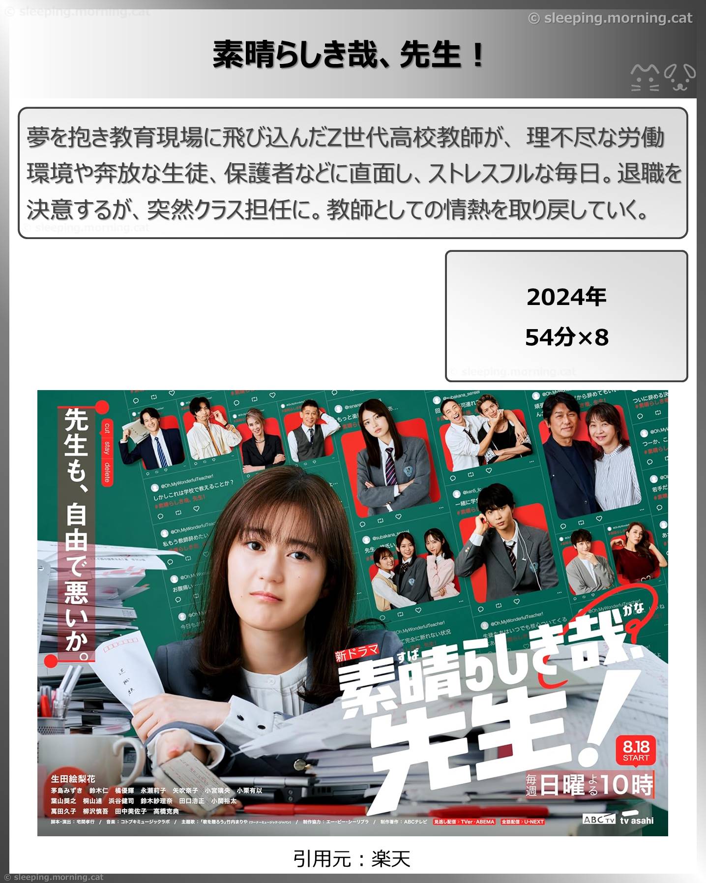 タイトル：素晴らしき哉、先生!