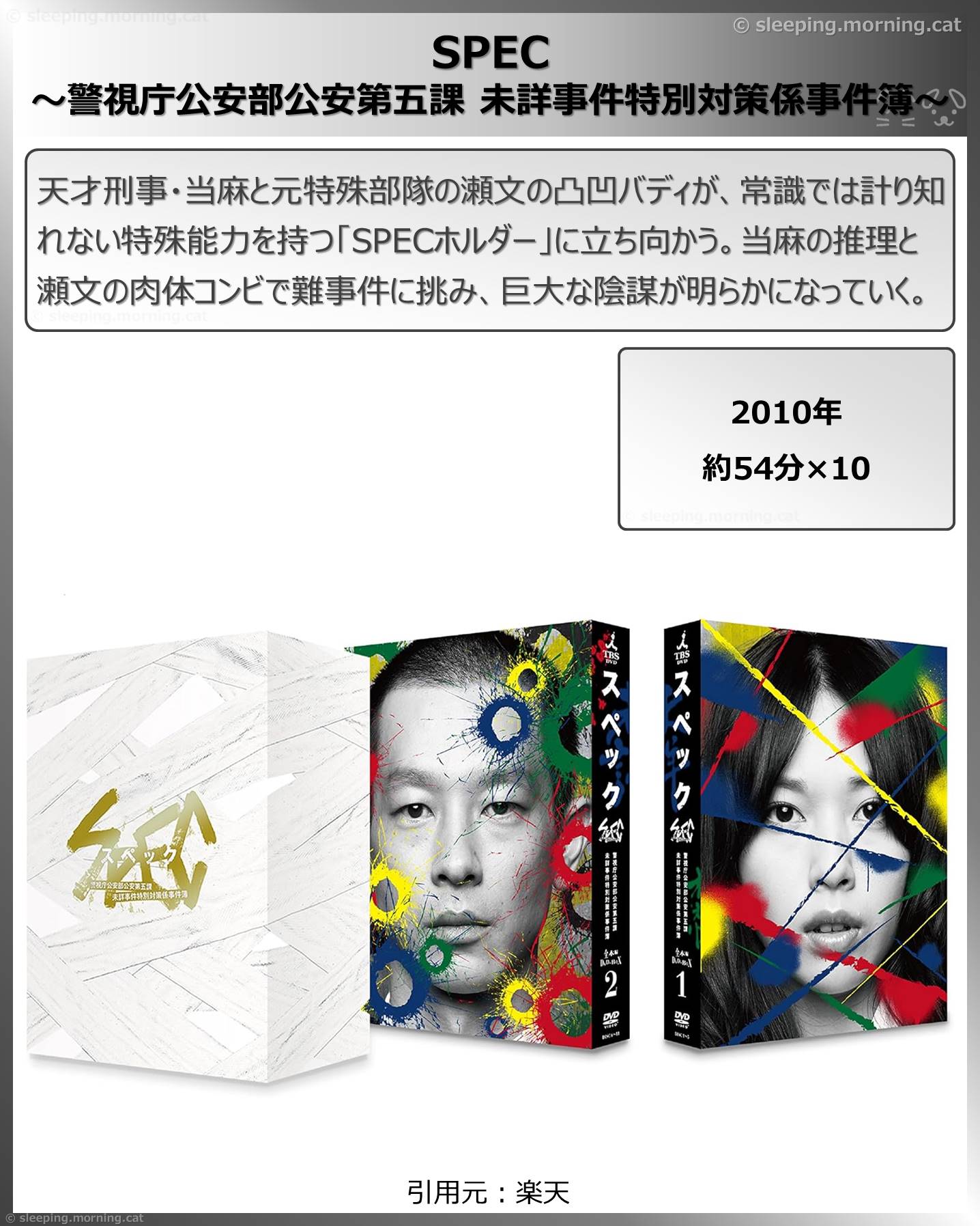 タイトル：SPEC～警視庁公安部公安第五課未詳事件特別対策係事件簿～