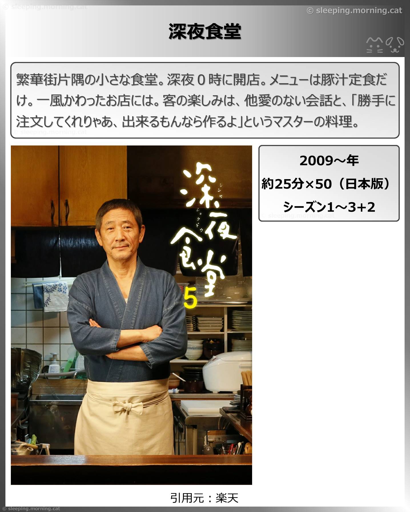 タイトル：深夜食堂