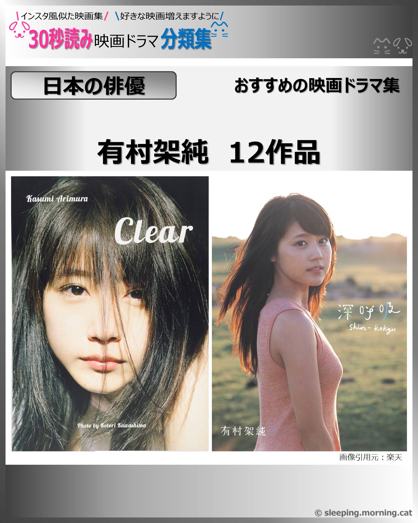 タイトル：有村架純：映画ドラマの紹介、代表作の映画ドラマおすすめ教えて