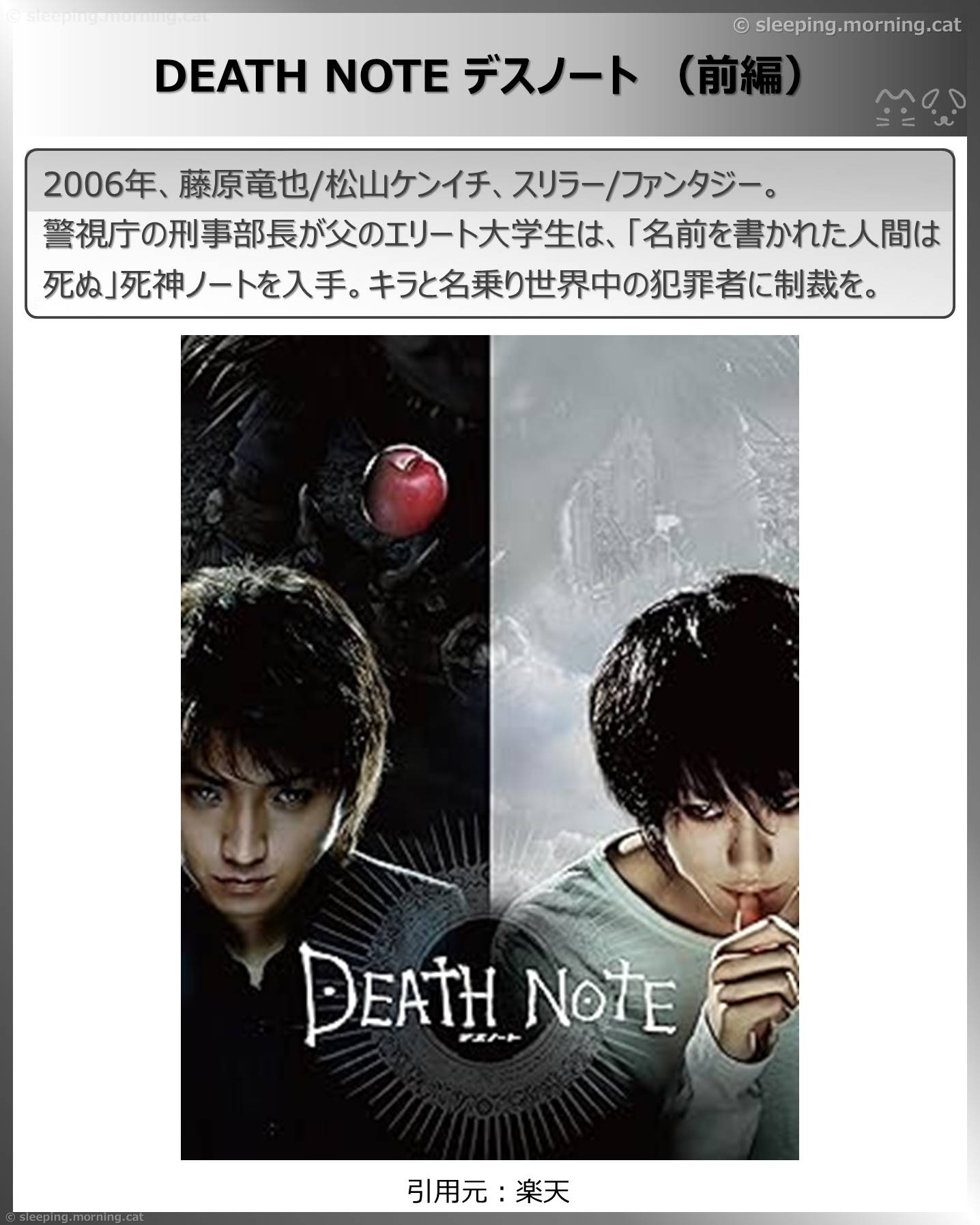 タイトル：DEATH NOTE デスノート