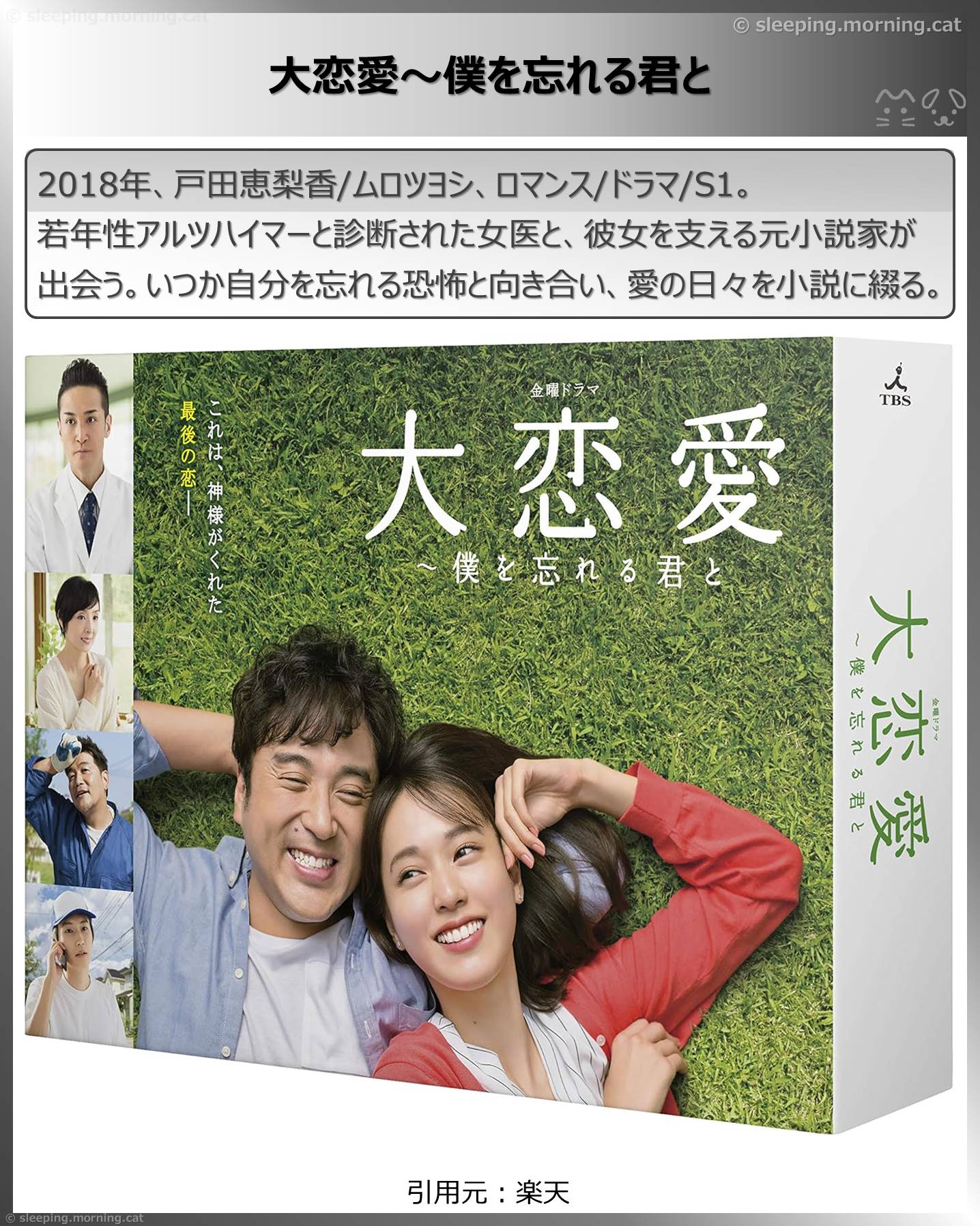 タイトル：大恋愛～僕を忘れる君と